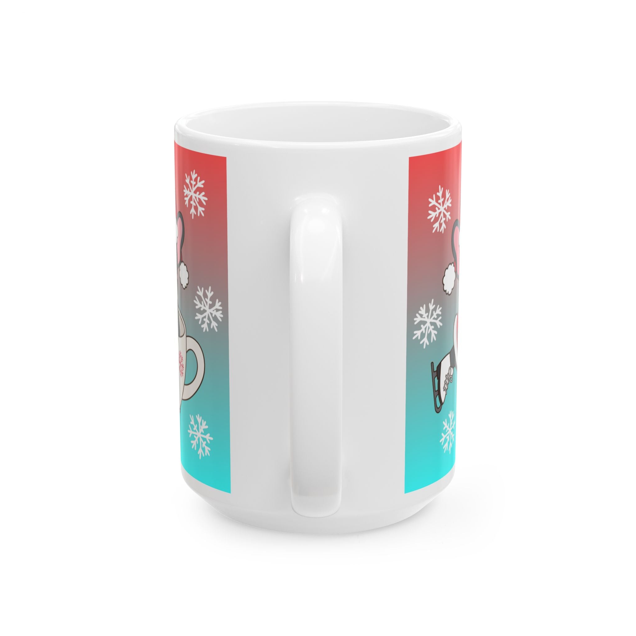 Merry Christmas Dog Holiday Mug — Cute French Bulldog in Wreath (11oz & 15oz)
