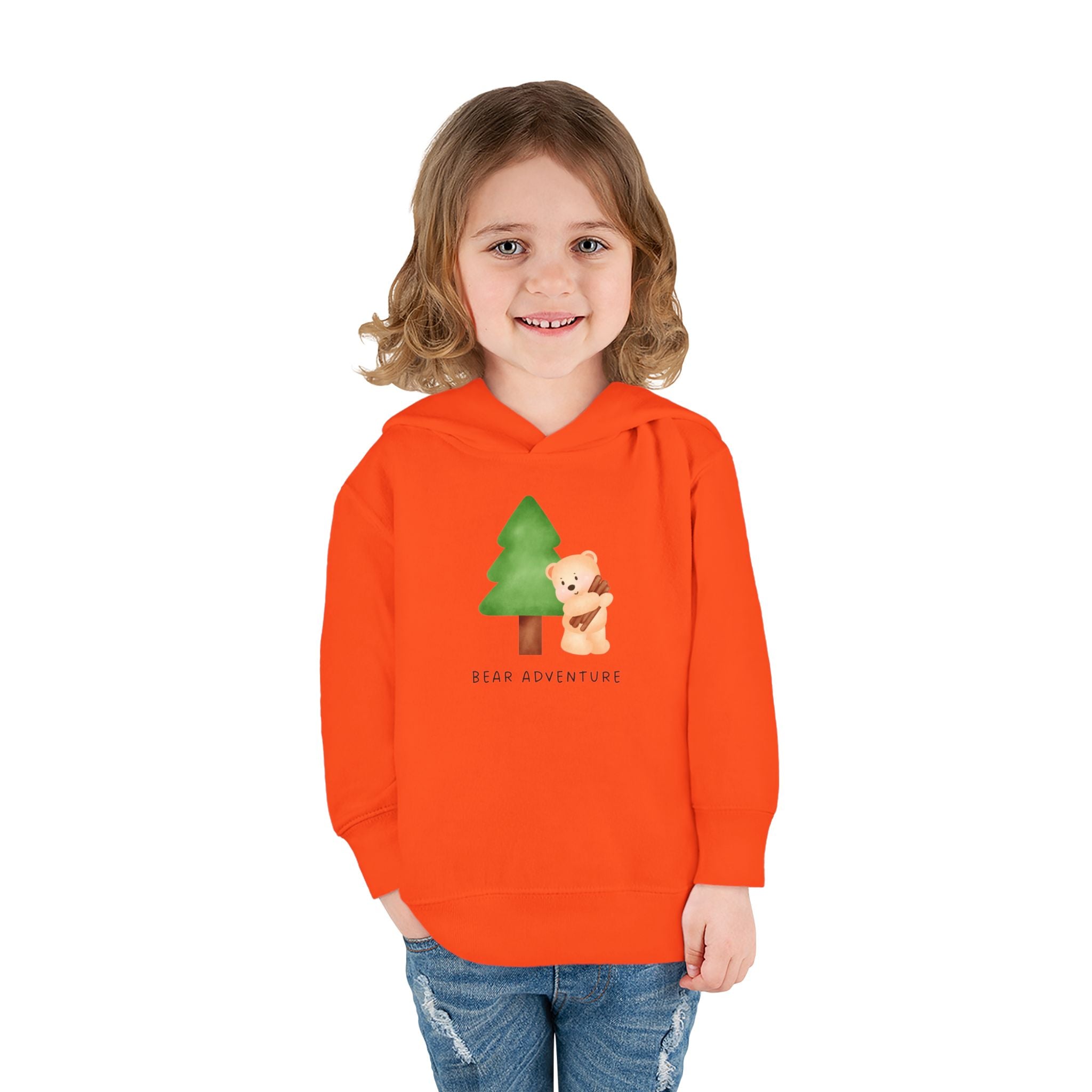 Toddler Hoodie — 'Bear Adventure' Cute Forest Bear Pullover for Kids