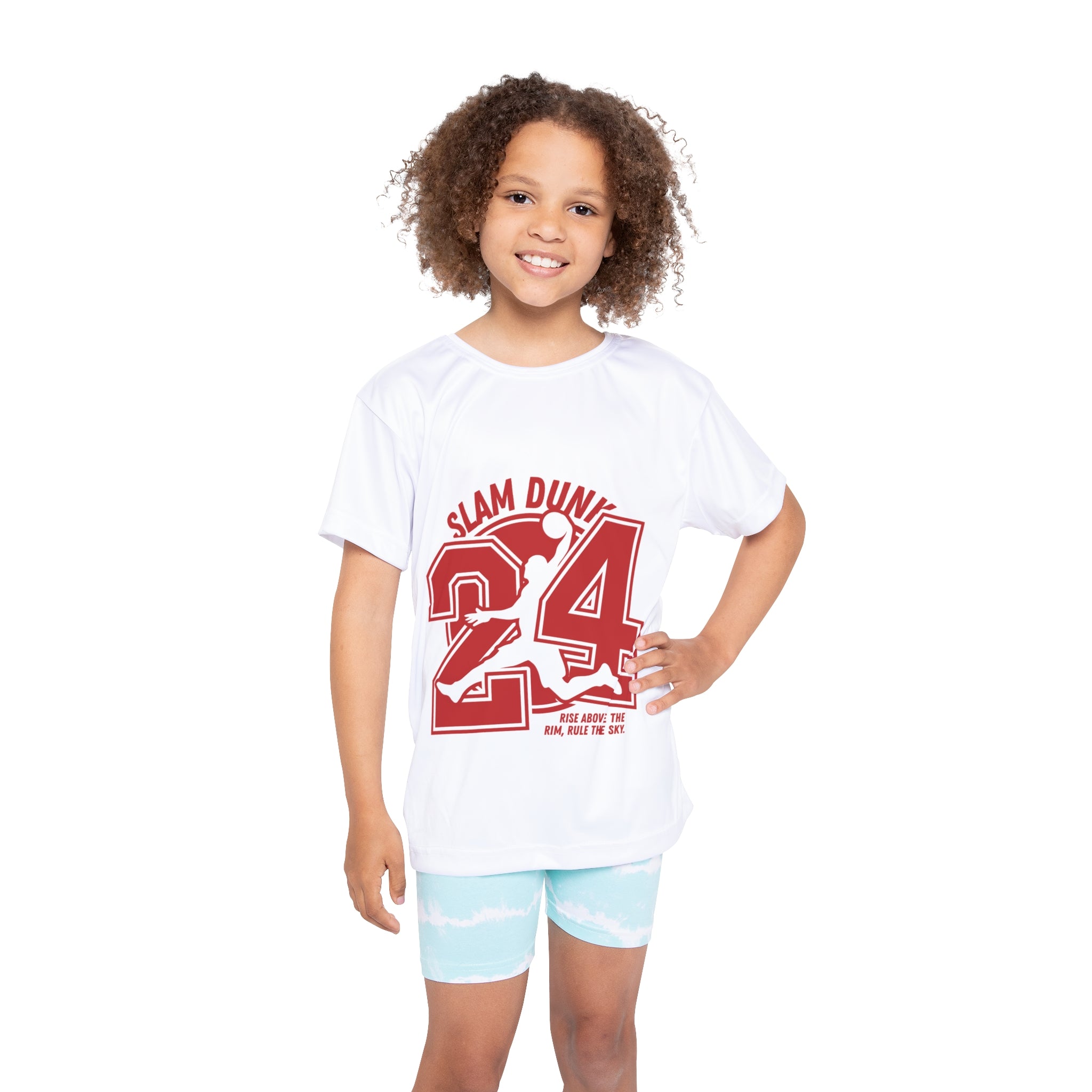 Kids Basketball Jersey — "Slam Dunk 24" Youth Sports Tee