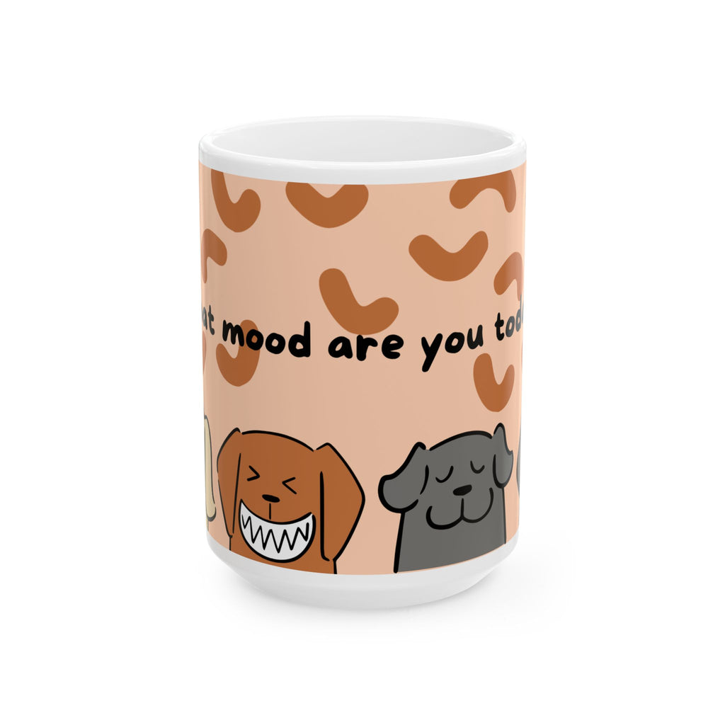 Dog Mood Ceramic Mug (11oz & 15oz) — Cute Mood Faces Coffee Tea Cup