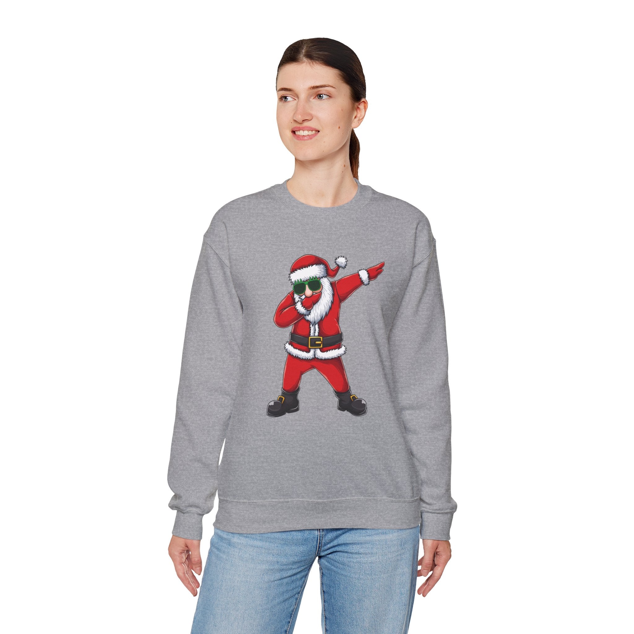 Dabbing Santa Sweatshirt — Funny Christmas Crewneck Holiday Pullover