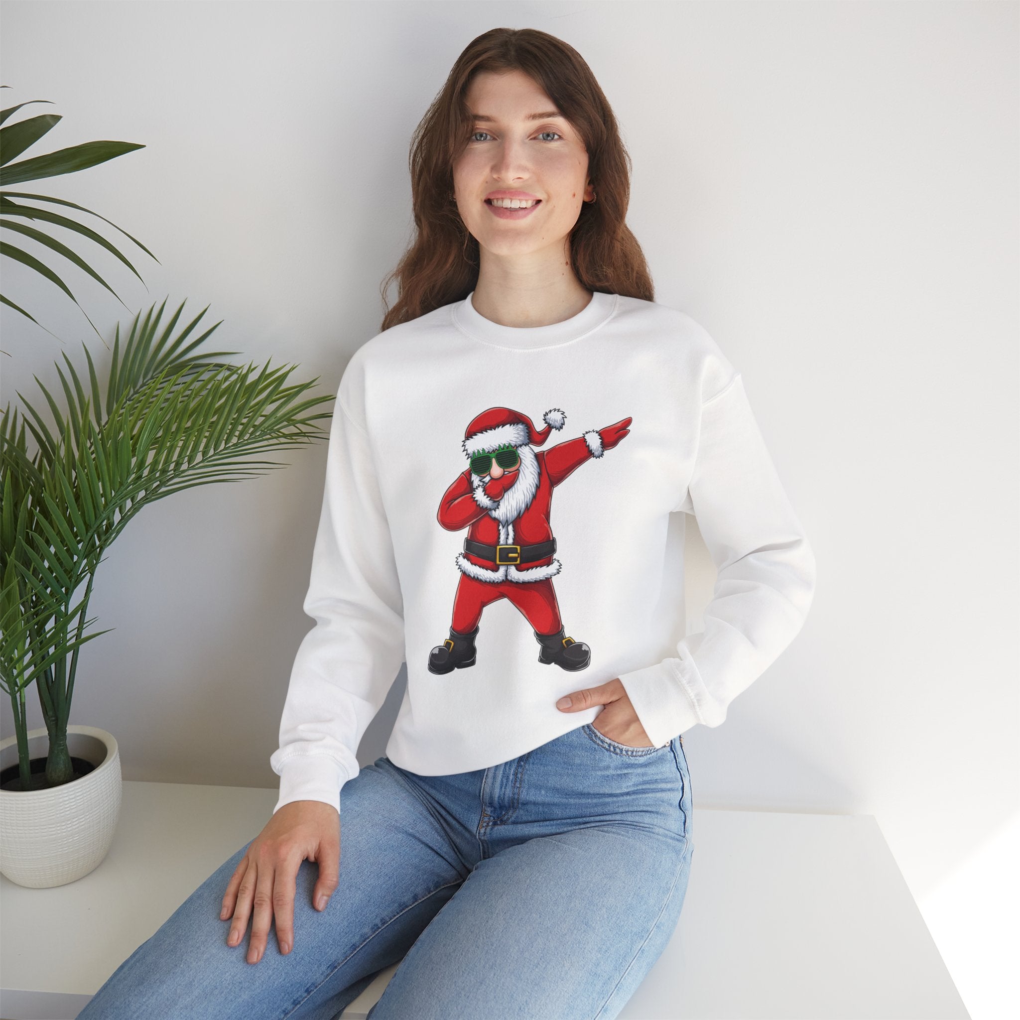 Dabbing Santa Sweatshirt — Funny Christmas Crewneck Holiday Pullover