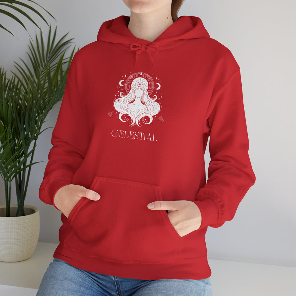 Celestial Goddess Hoodie — Mystical Moon & Star Graphic Sweatshirt