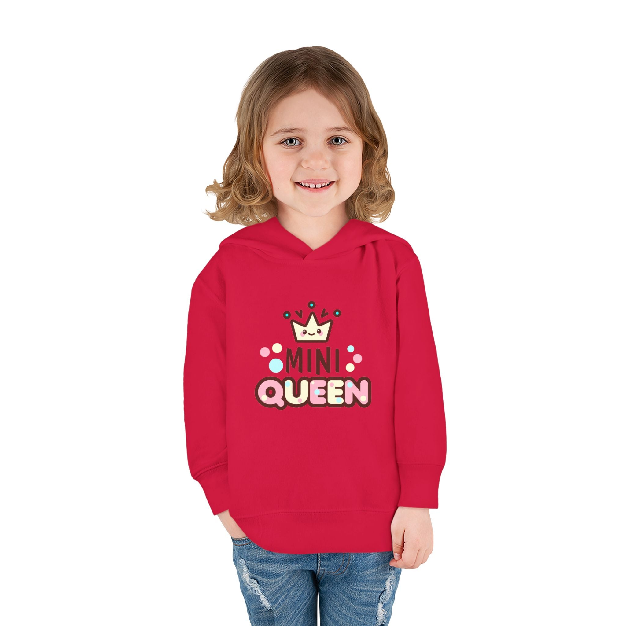 Toddler Fleece Hoodie - Mini Queen Graphic - Cozy and Playful Kids Sweatshirt