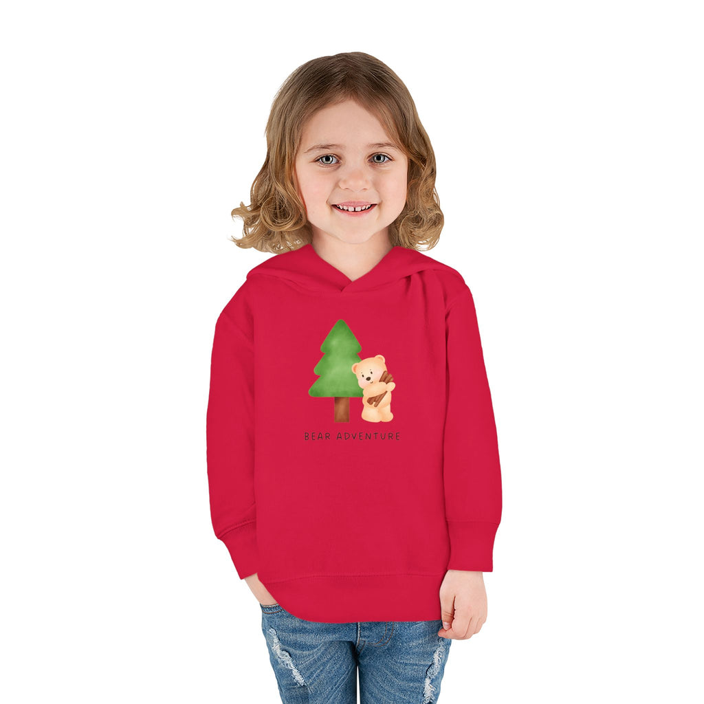 Toddler Hoodie — 'Bear Adventure' Cute Forest Bear Pullover for Kids