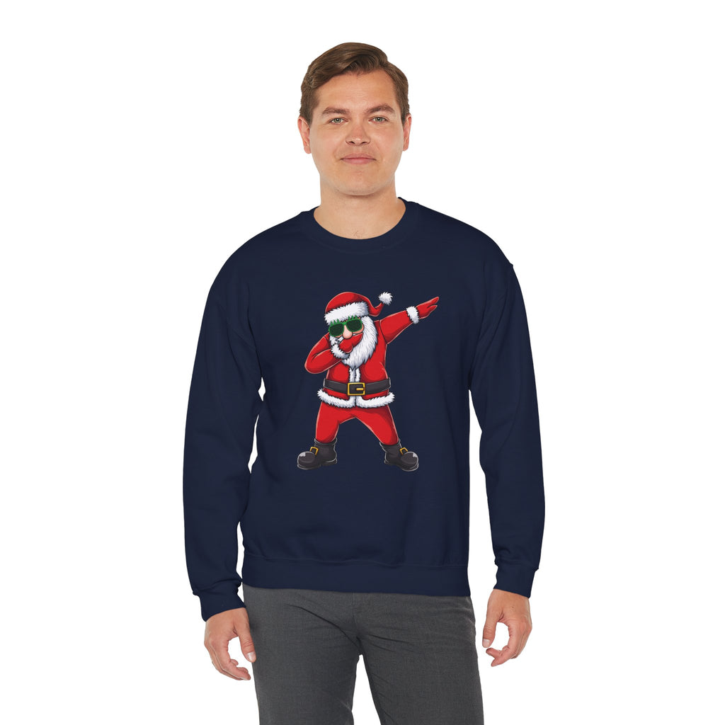 Dabbing Santa Sweatshirt — Funny Christmas Crewneck Holiday Pullover