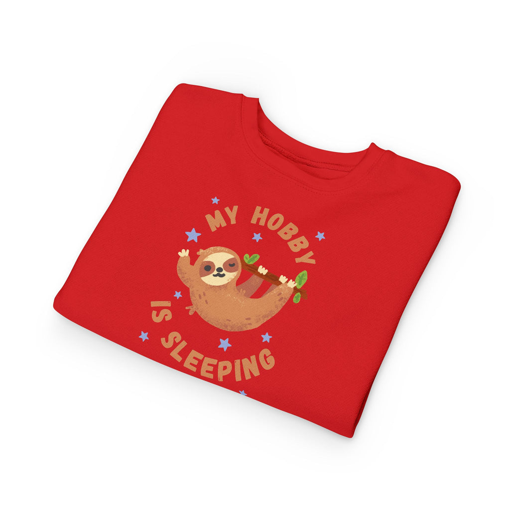 Sloth Toddler Sweatshirt - My Hobby is Sleeping - Soft Cozy Neutral Colors