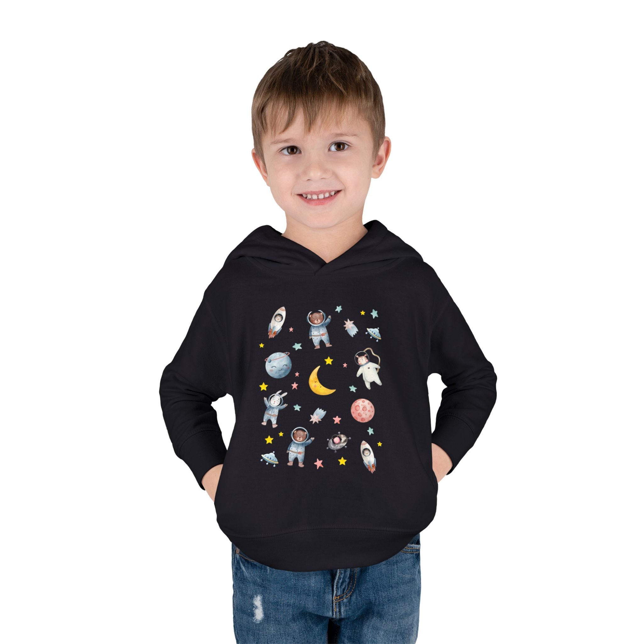 Toddler Space Hoodie — Cute Astronauts, Planets & Stars Pullover