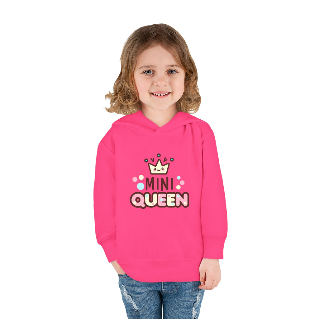Toddler Fleece Hoodie - Mini Queen Graphic - Cozy and Playful Kids Sweatshirt
