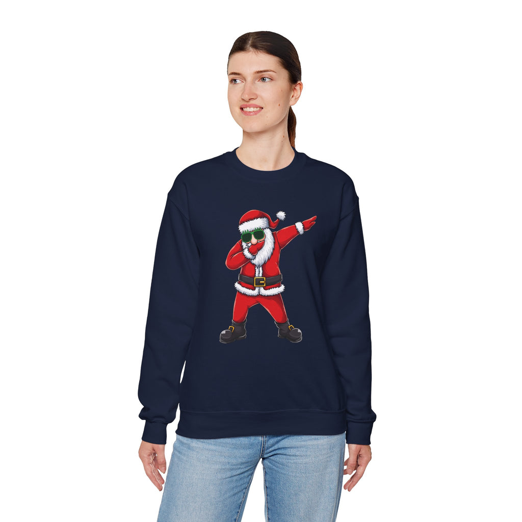 Dabbing Santa Sweatshirt — Funny Christmas Crewneck Holiday Pullover