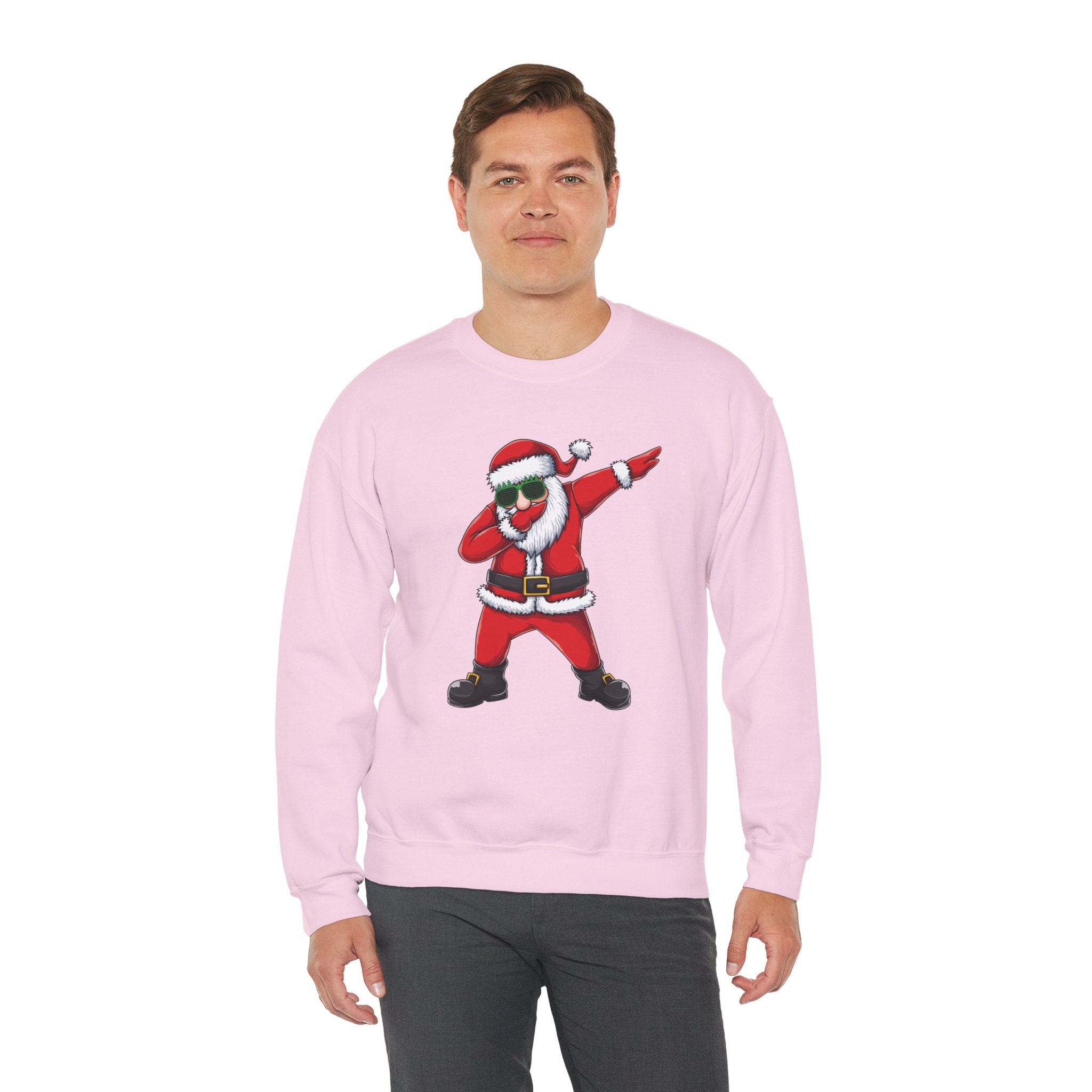 Dabbing Santa Sweatshirt — Funny Christmas Crewneck Holiday Pullover