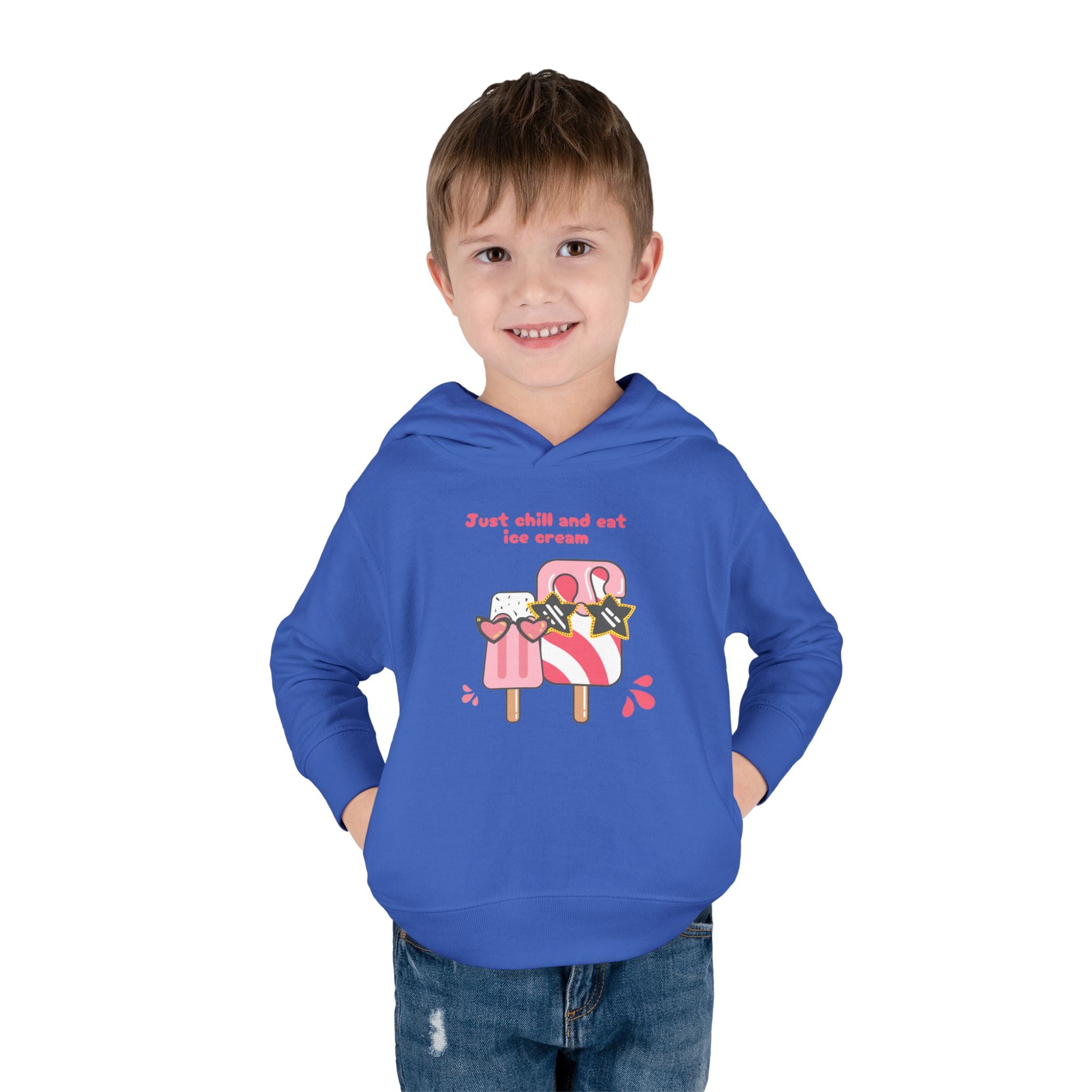 Just Chill and Eat Ice Cream Toddler Hoodie