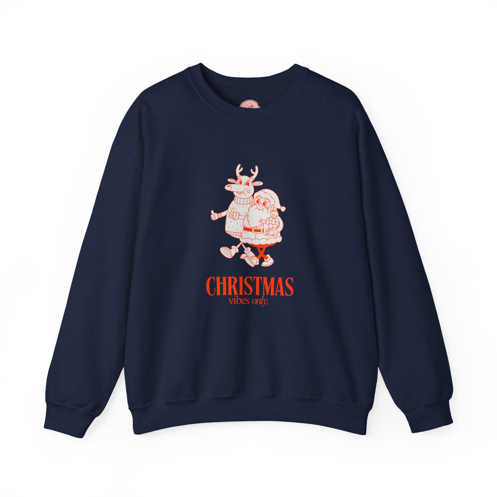 Christmas Santa Reindeer  hand in hand Sweatshirt
