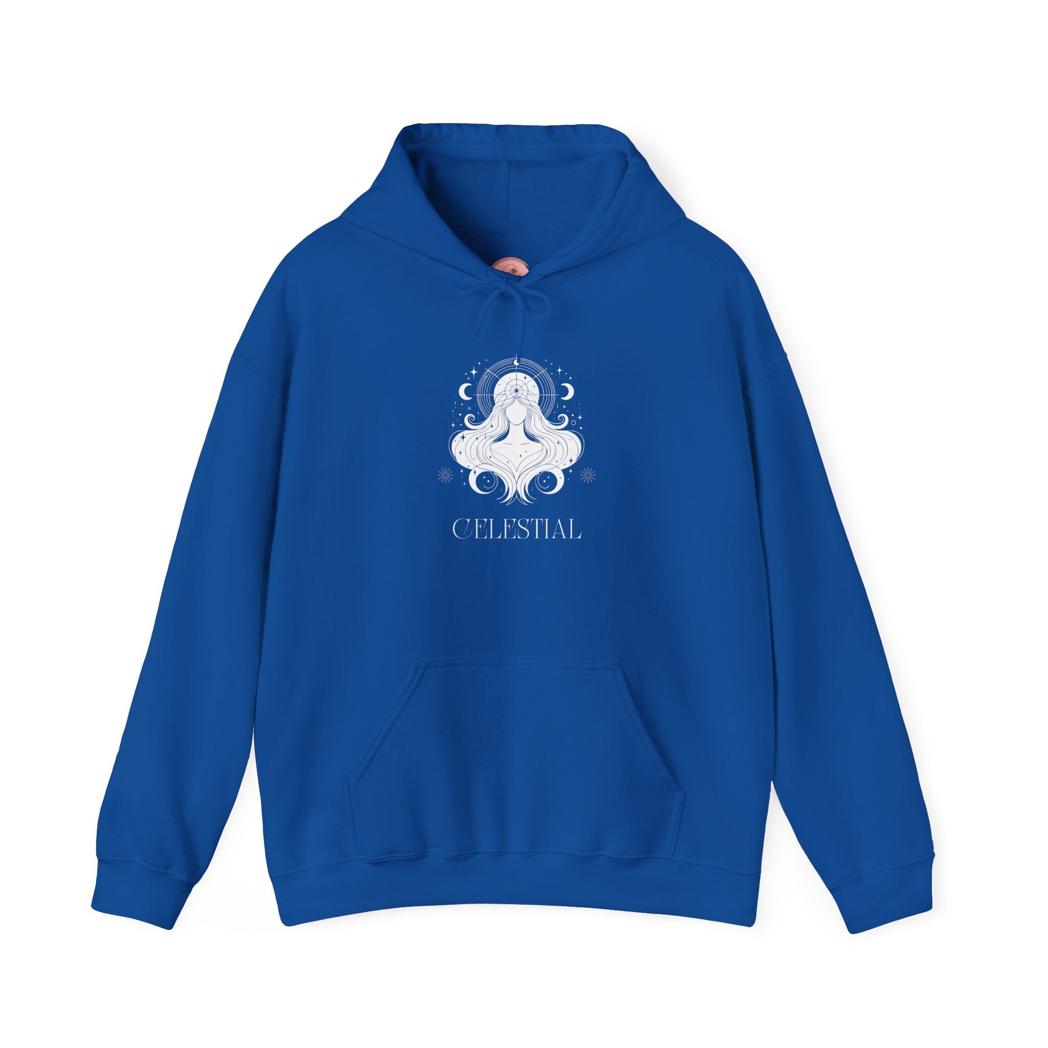Celestial Goddess Hoodie — Mystical Moon & Star Graphic Sweatshirt