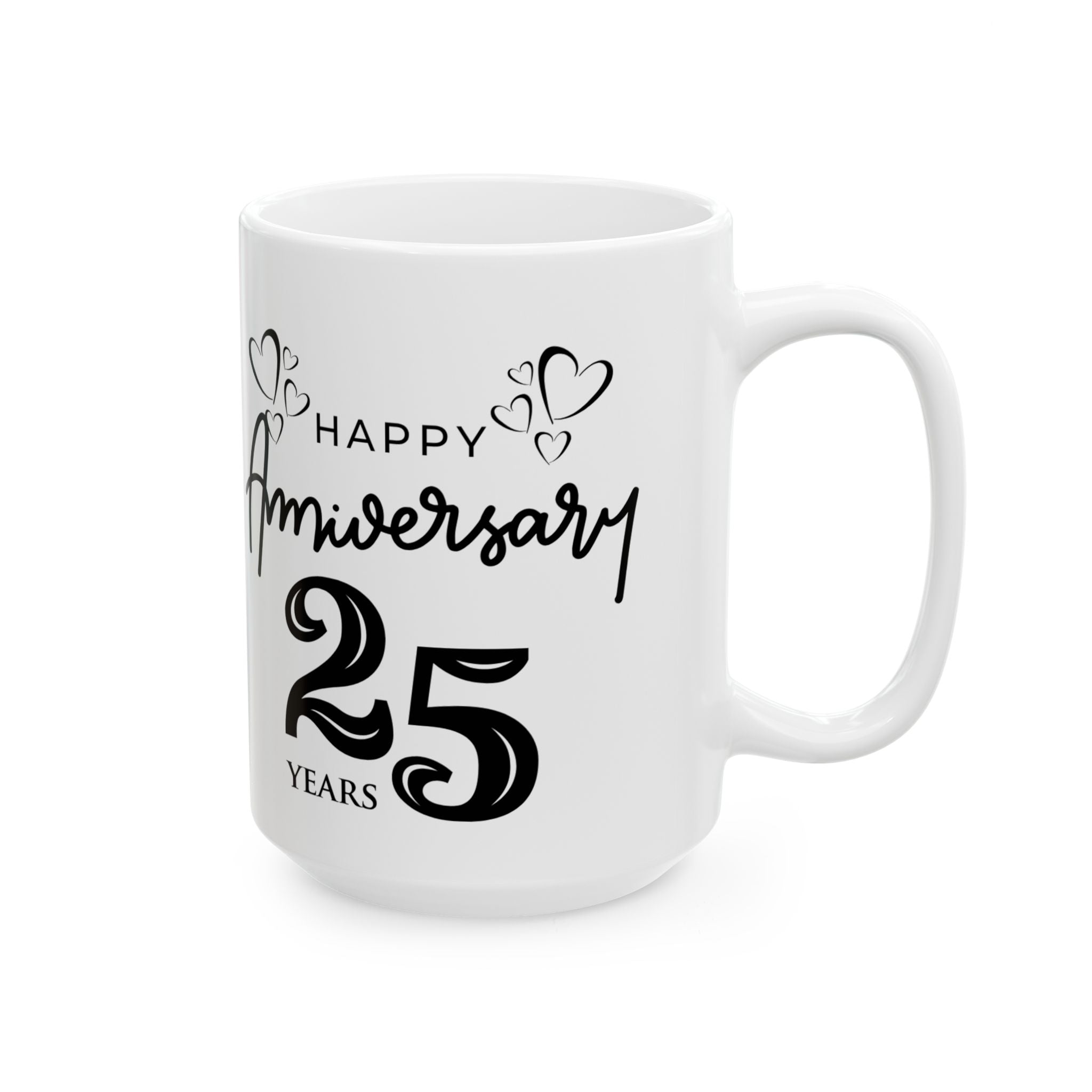 Anniversary 2 Years Ceramic Mug — Cute Couple Love Coffee Cup