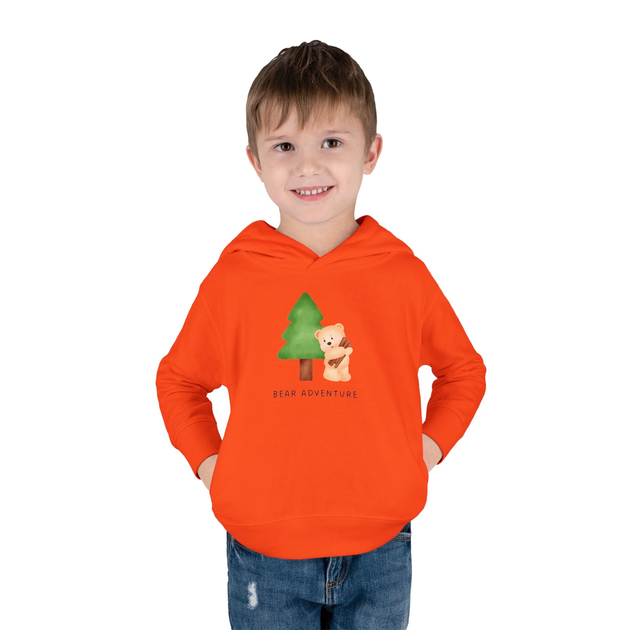 Toddler Hoodie — 'Bear Adventure' Cute Forest Bear Pullover for Kids