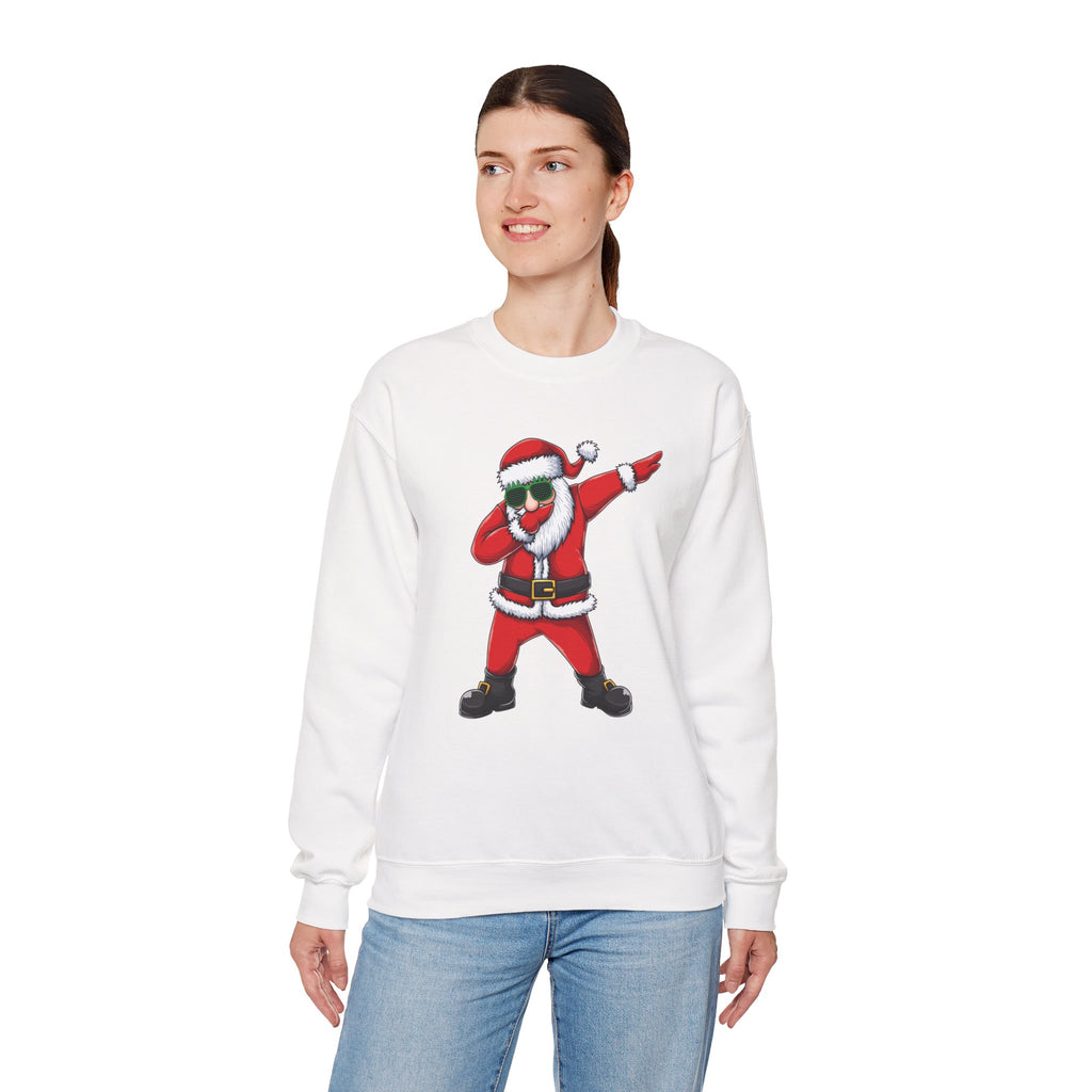 Dabbing Santa Sweatshirt — Funny Christmas Crewneck Holiday Pullover
