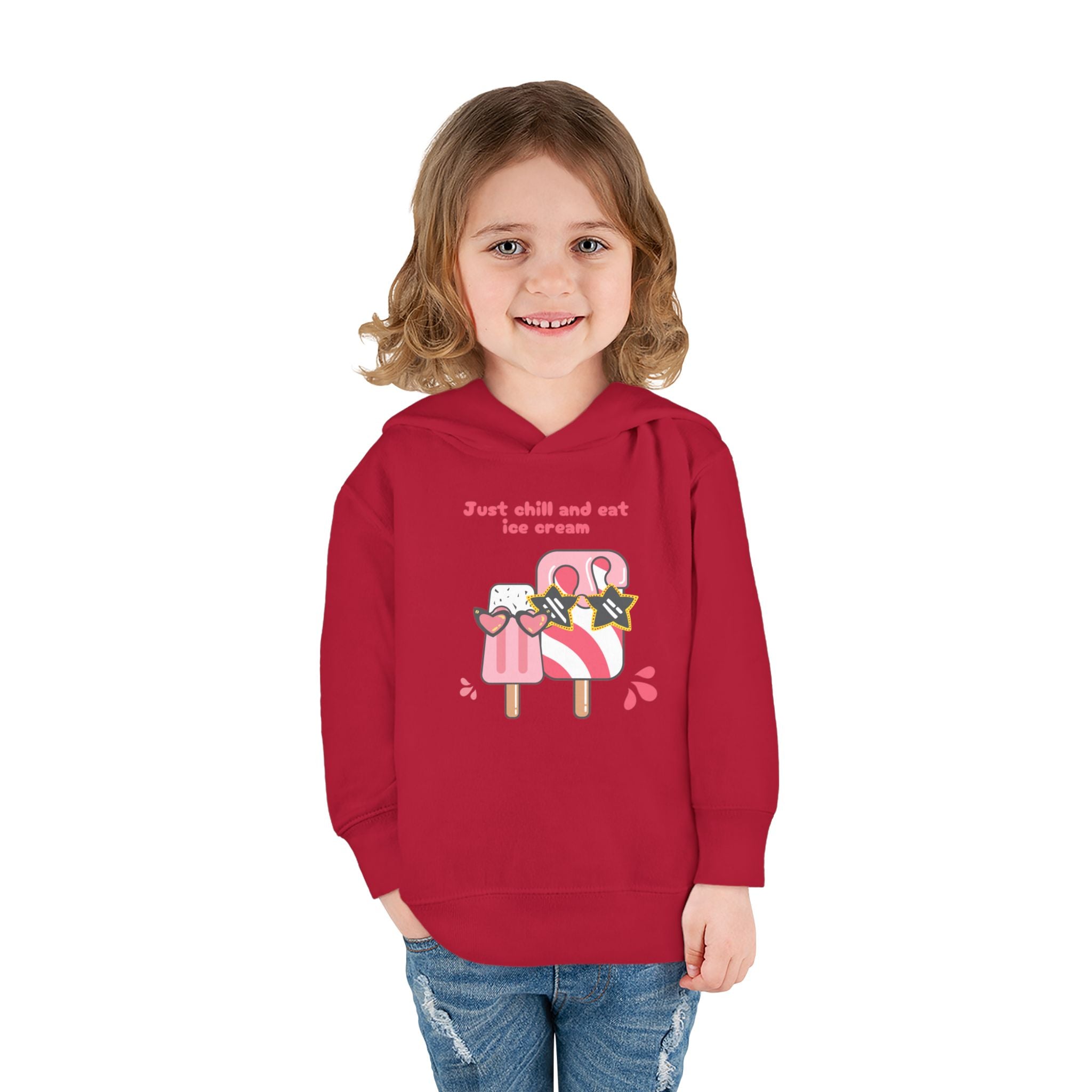 Just Chill and Eat Ice Cream Toddler Hoodie