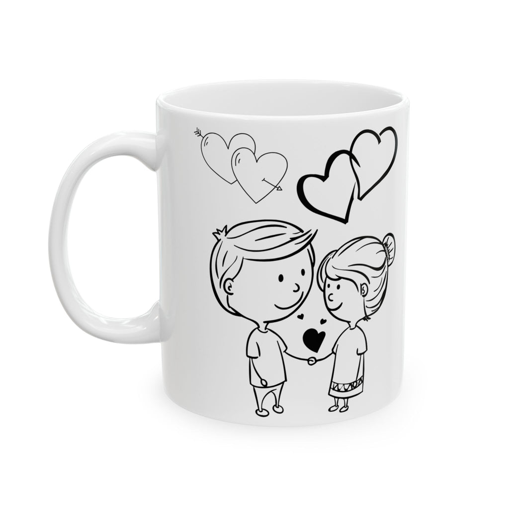 Anniversary 2 Years Ceramic Mug — Cute Couple Love Coffee Cup