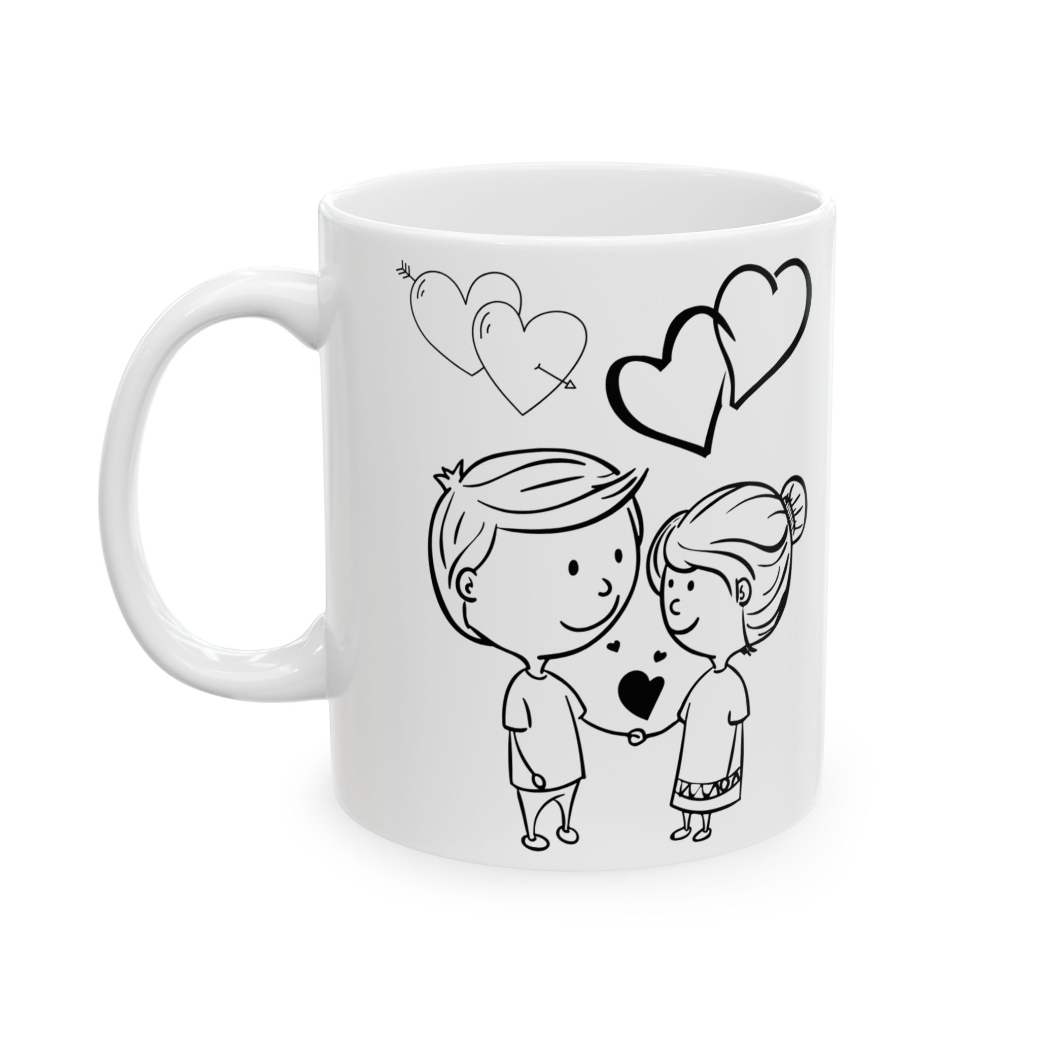 Anniversary 2 Years Ceramic Mug — Cute Couple Love Coffee Cup