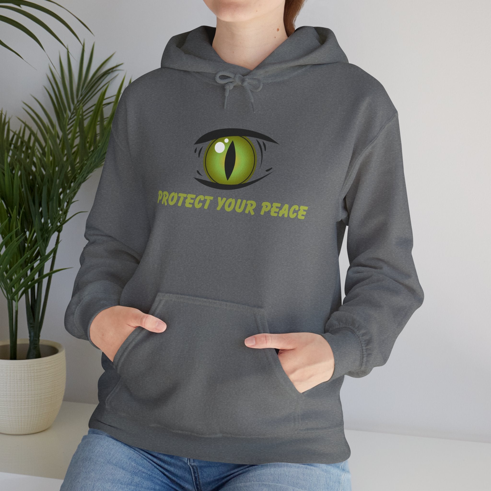Hooded Sweatshirt - 'Protect Your Peace' Eye Design