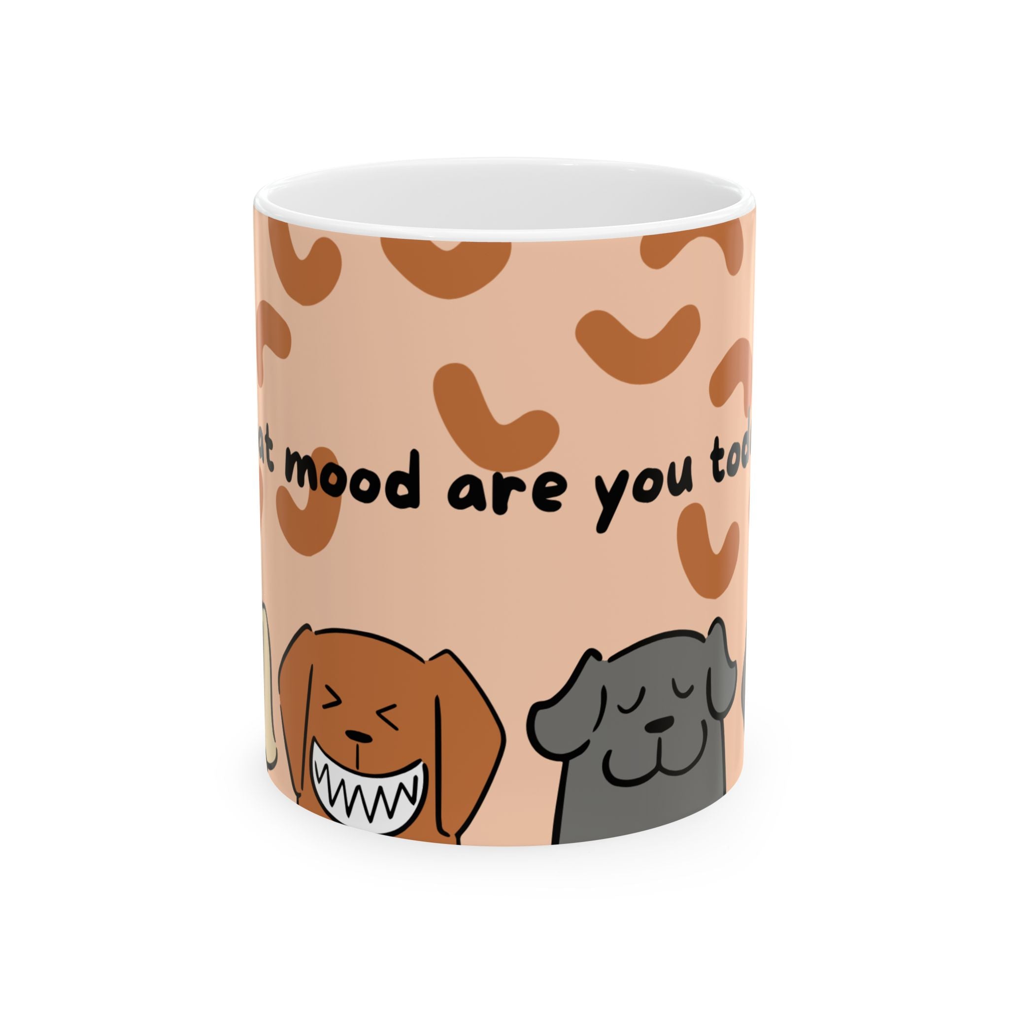 Dog Mood Ceramic Mug (11oz & 15oz) — Cute Mood Faces Coffee Tea Cup