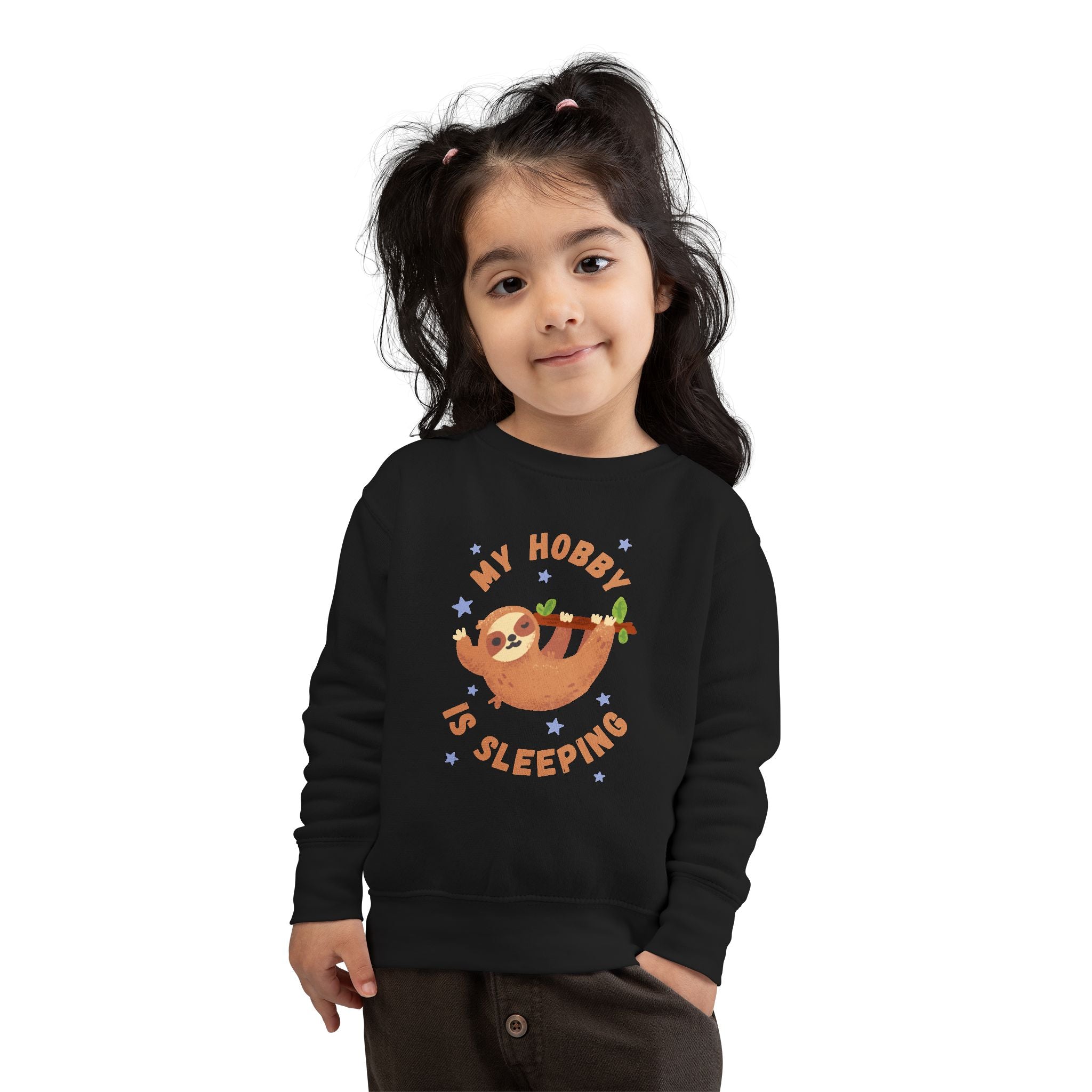 Sloth Toddler Sweatshirt - My Hobby is Sleeping - Soft Cozy Neutral Colors
