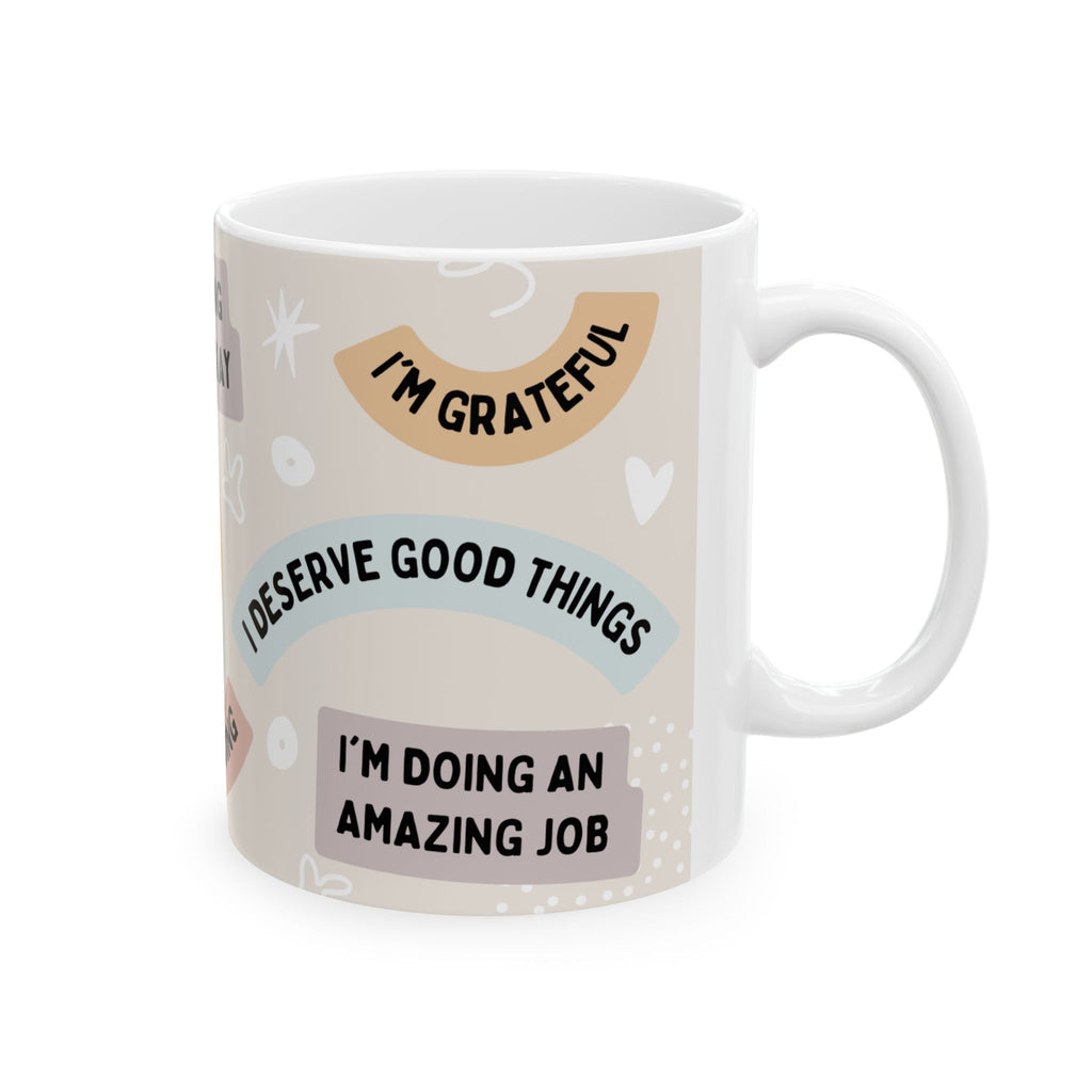 Mindful Morning Affirmation Mug — "Everything Will Be Okay" Inspirational Ceramic Cup