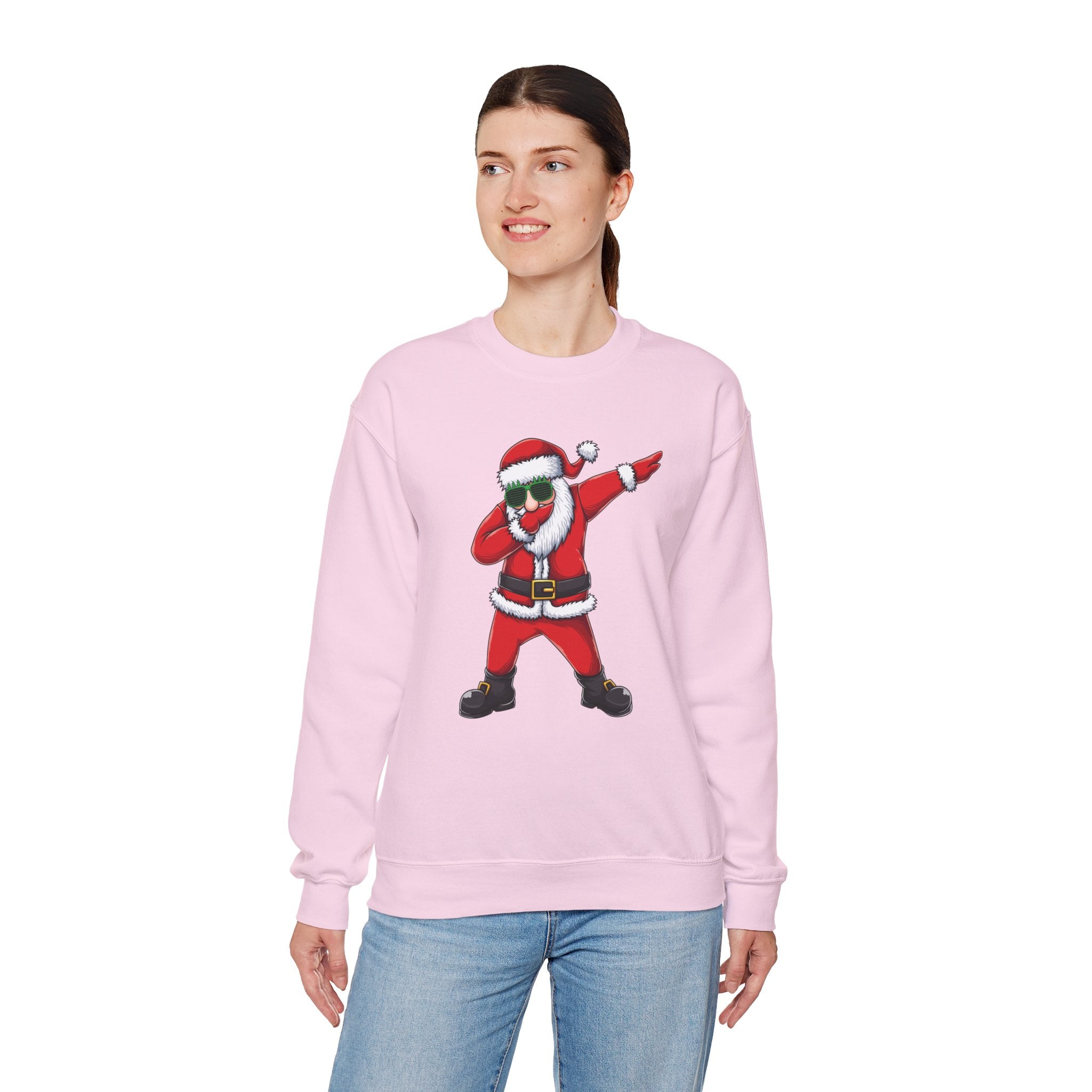Dabbing Santa Sweatshirt — Funny Christmas Crewneck Holiday Pullover