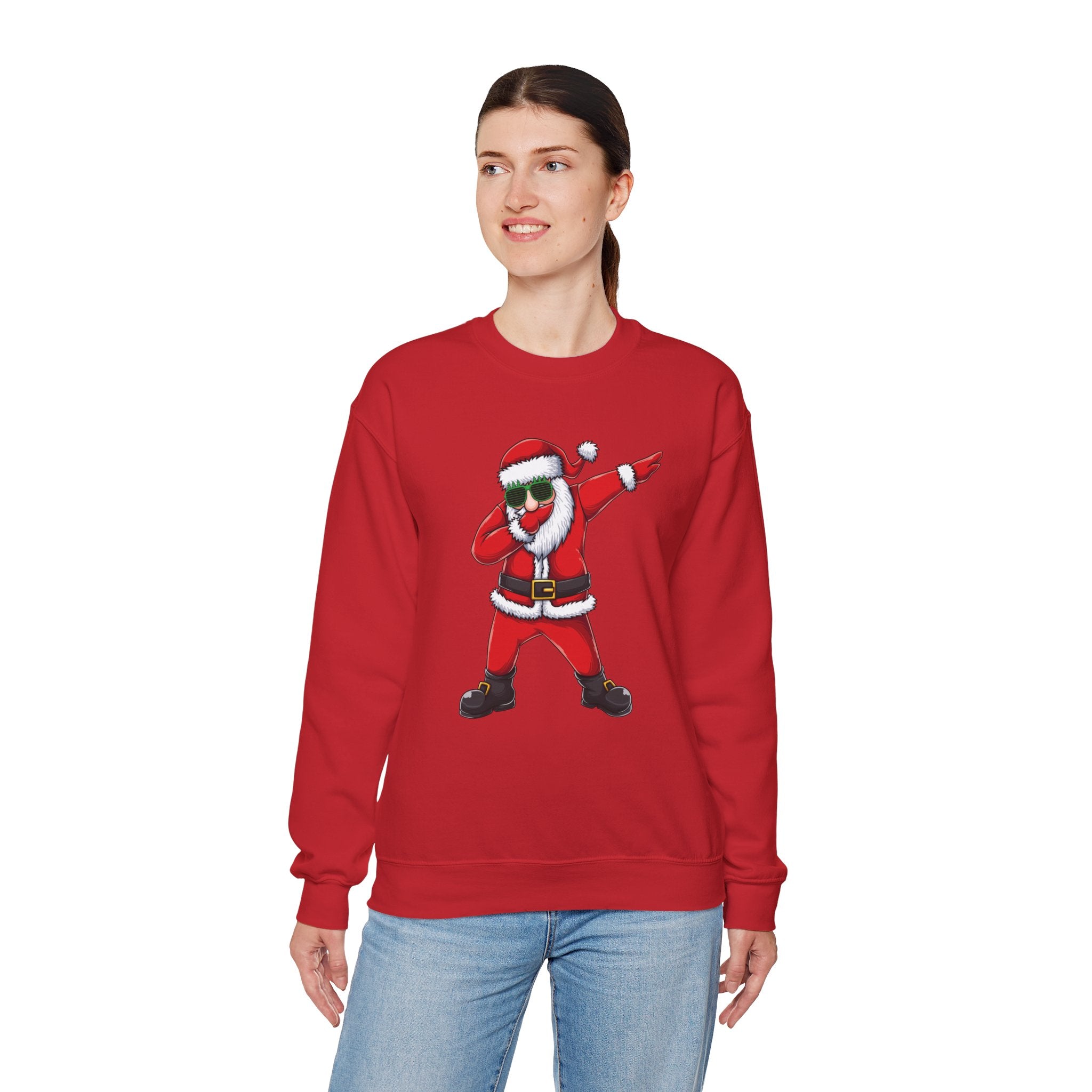 Dabbing Santa Sweatshirt — Funny Christmas Crewneck Holiday Pullover