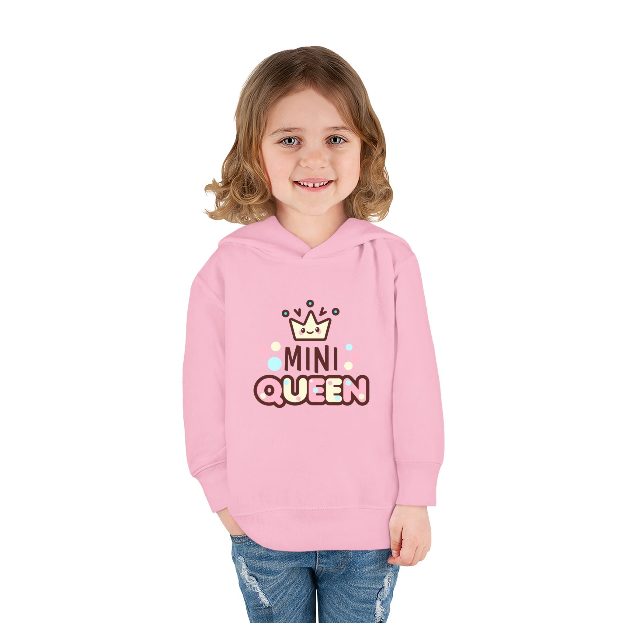 Toddler Fleece Hoodie - Mini Queen Graphic - Cozy and Playful Kids Sweatshirt