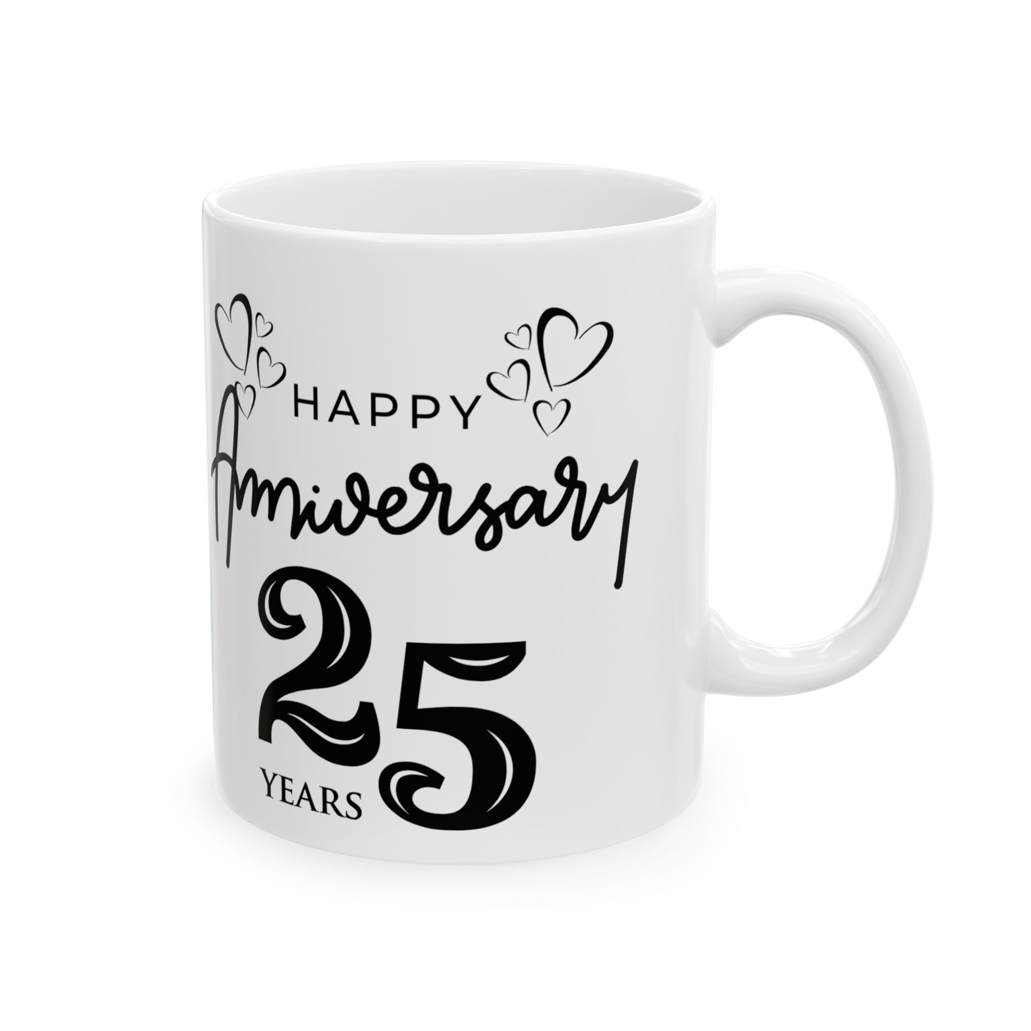 Anniversary 2 Years Ceramic Mug — Cute Couple Love Coffee Cup