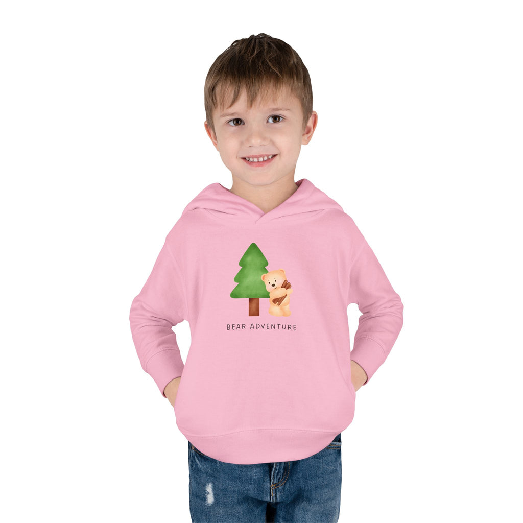 Toddler Hoodie — 'Bear Adventure' Cute Forest Bear Pullover for Kids