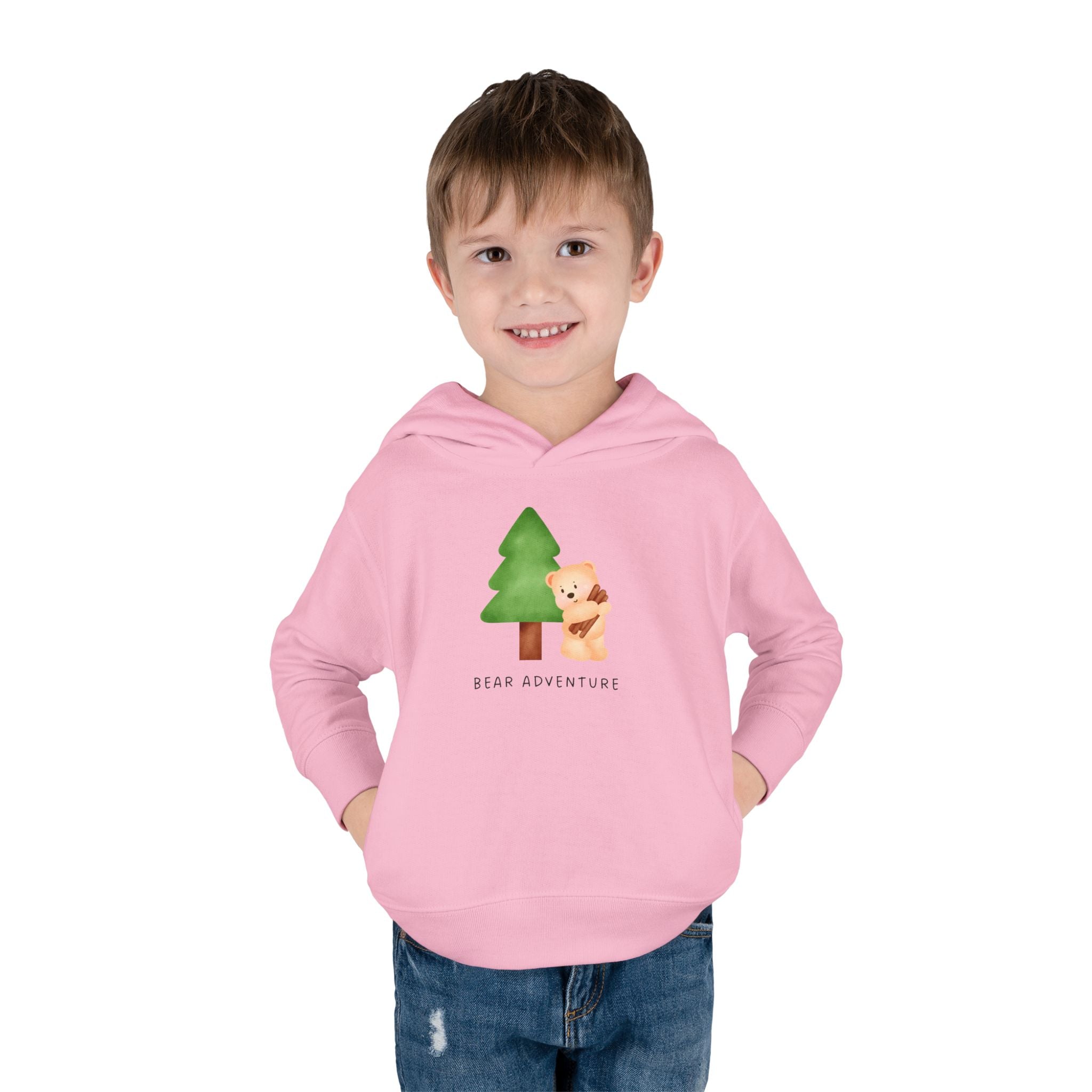 Toddler Hoodie — 'Bear Adventure' Cute Forest Bear Pullover for Kids