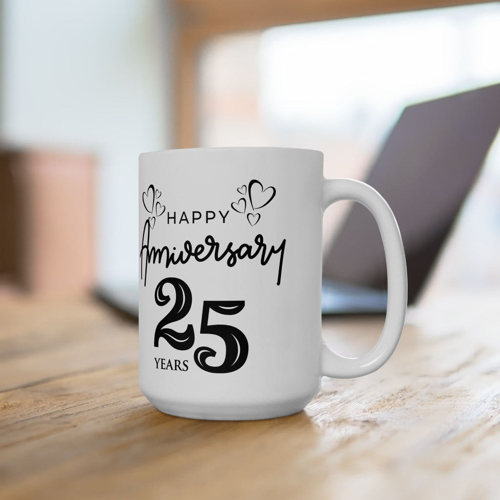 Anniversary 2 Years Ceramic Mug — Cute Couple Love Coffee Cup