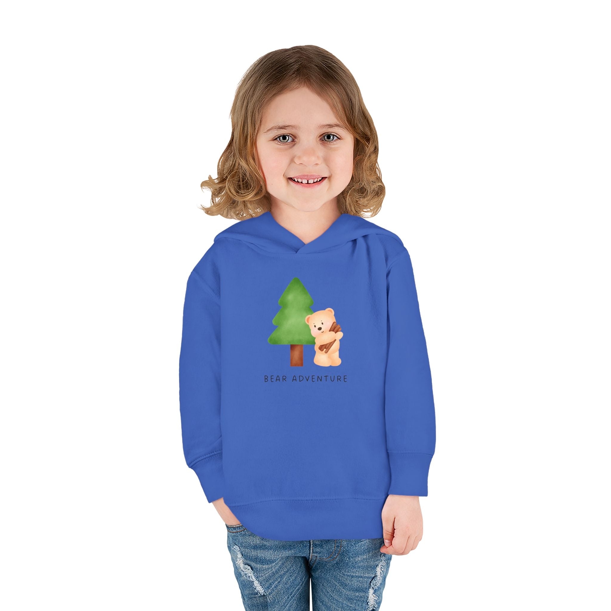 Toddler Hoodie — 'Bear Adventure' Cute Forest Bear Pullover for Kids
