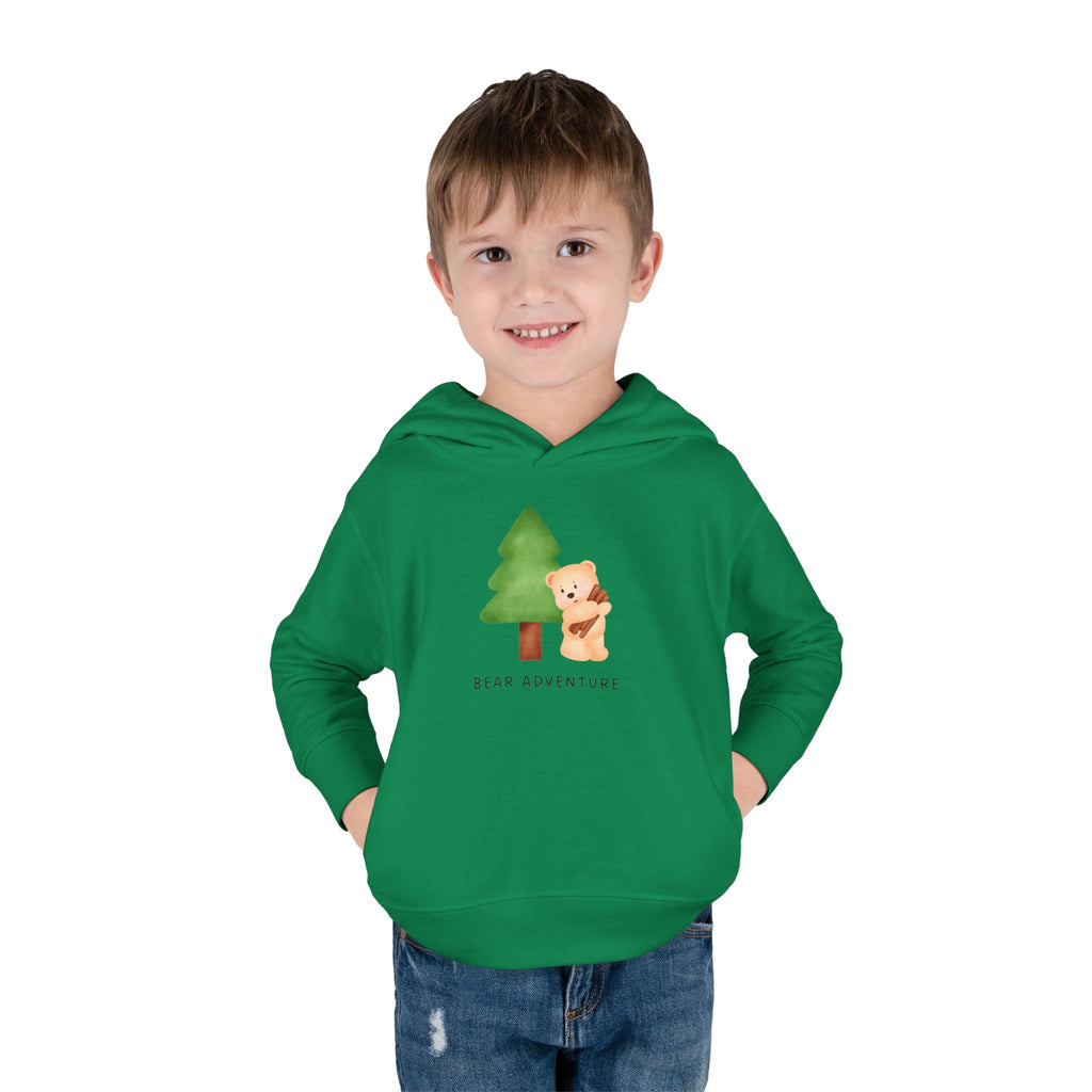 Toddler Hoodie — 'Bear Adventure' Cute Forest Bear Pullover for Kids