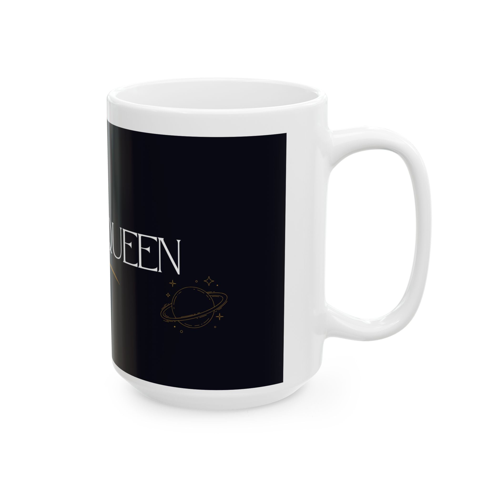 Cosmic Queen Black Ceramic Mug (11oz & 15oz) – Astrology Gift