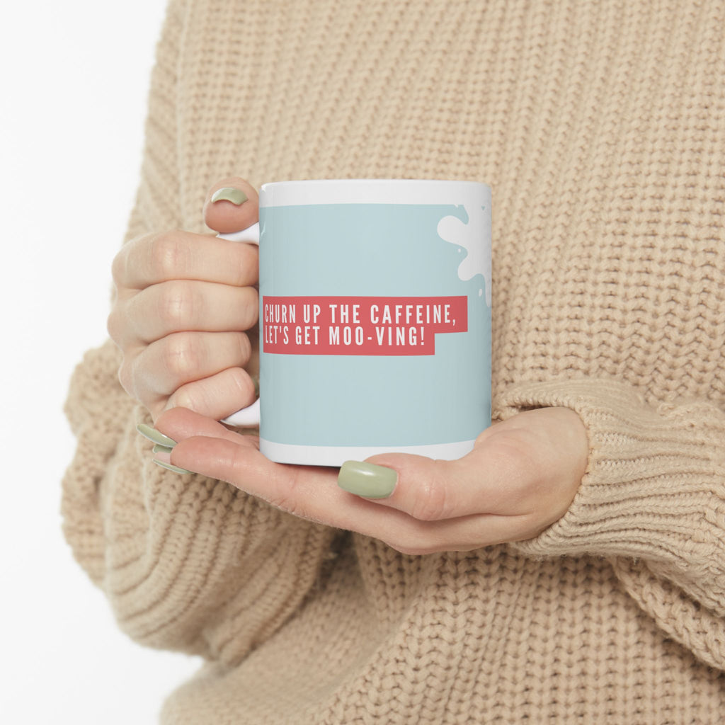 Cute Corgi Coffee Mug — “More Caffeine, Less Woo-ving!” Ceramic Tea Cup (11oz & 15oz)
