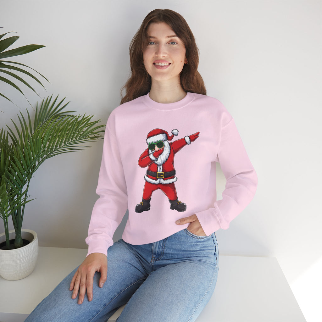 Dabbing Santa Sweatshirt — Funny Christmas Crewneck Holiday Pullover