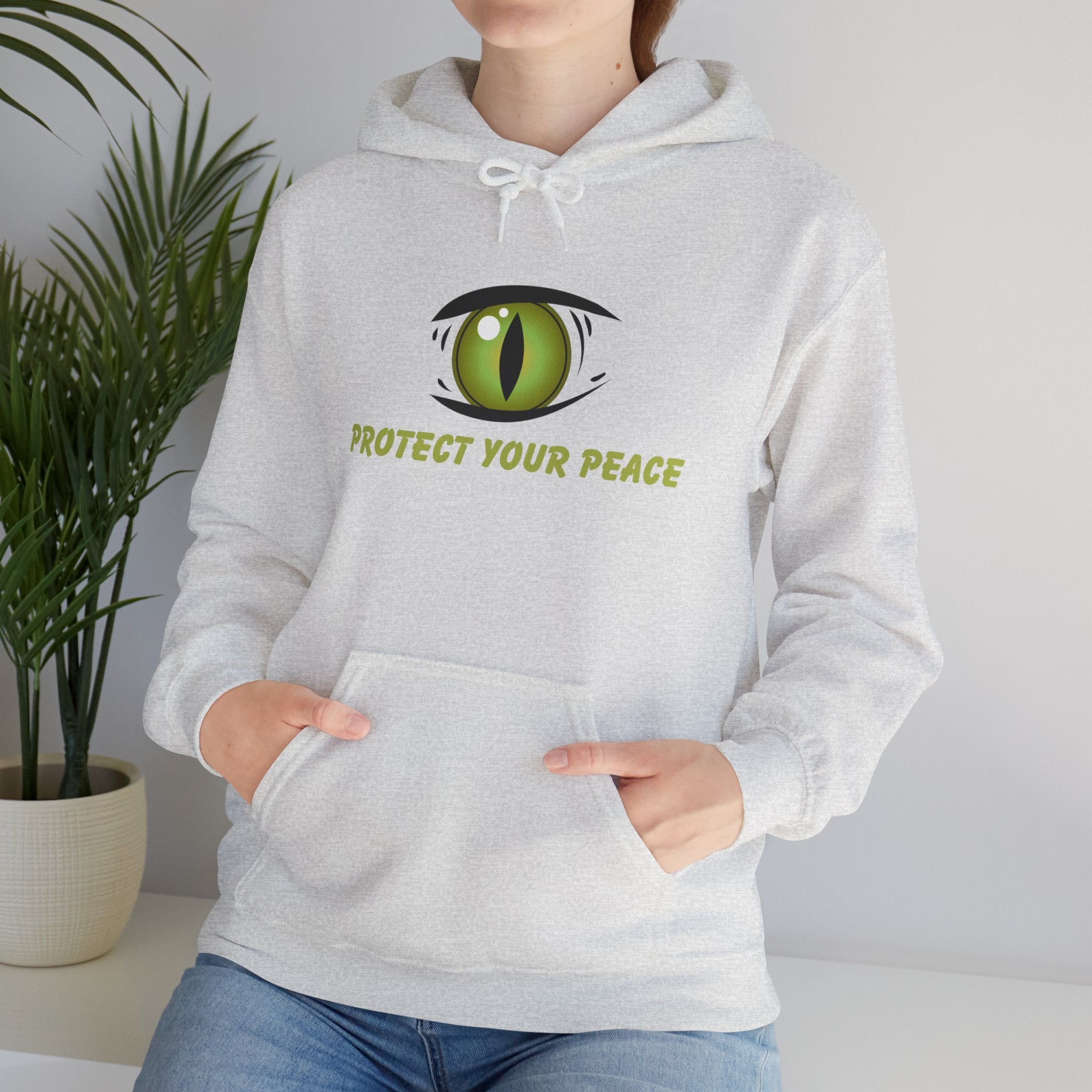 Hooded Sweatshirt - 'Protect Your Peace' Eye Design