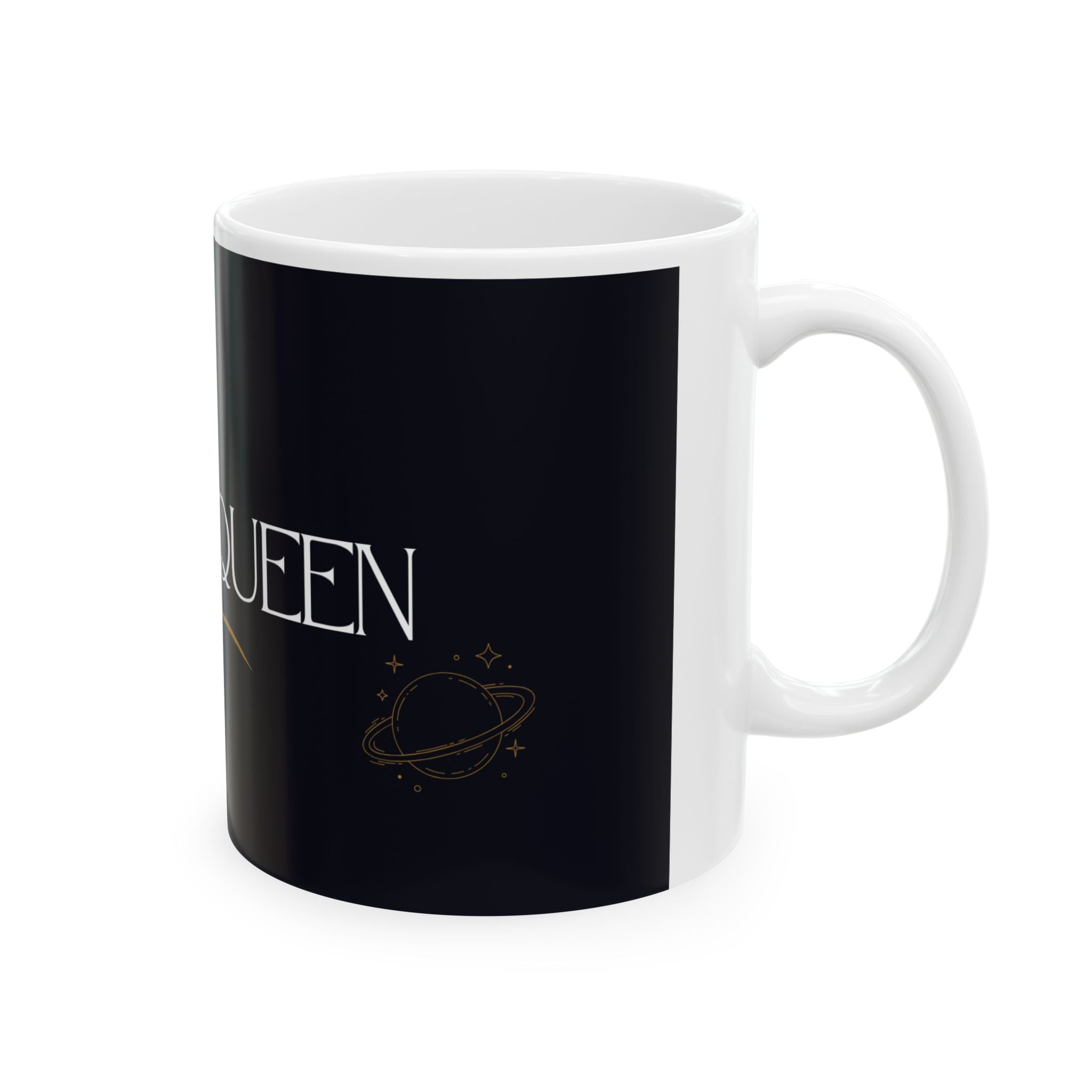 Cosmic Queen Black Ceramic Mug (11oz & 15oz) – Astrology Gift