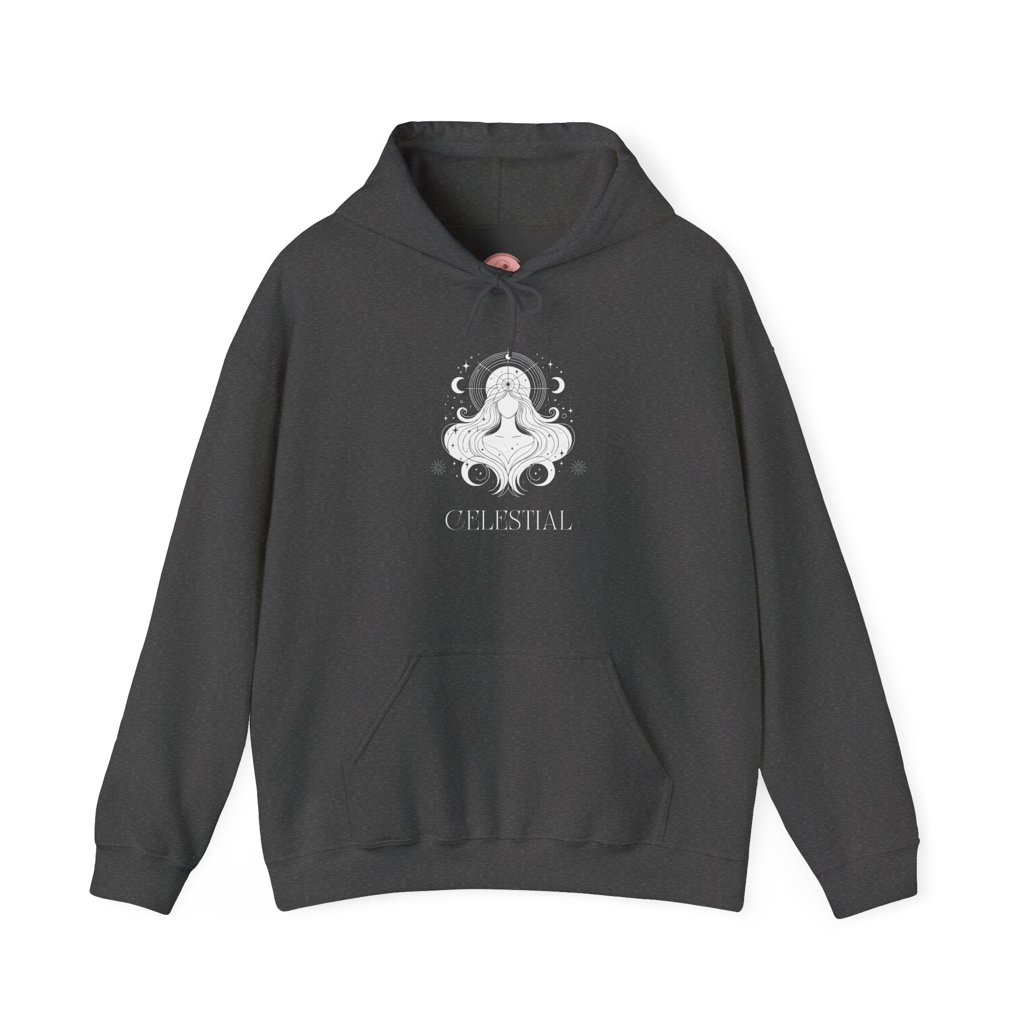 Celestial Goddess Hoodie — Mystical Moon & Star Graphic Sweatshirt