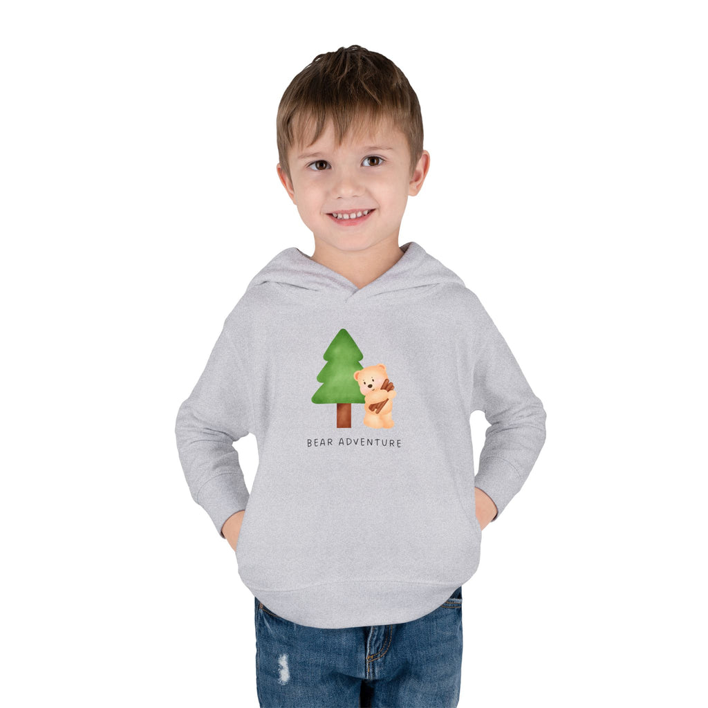 Toddler Hoodie — 'Bear Adventure' Cute Forest Bear Pullover for Kids