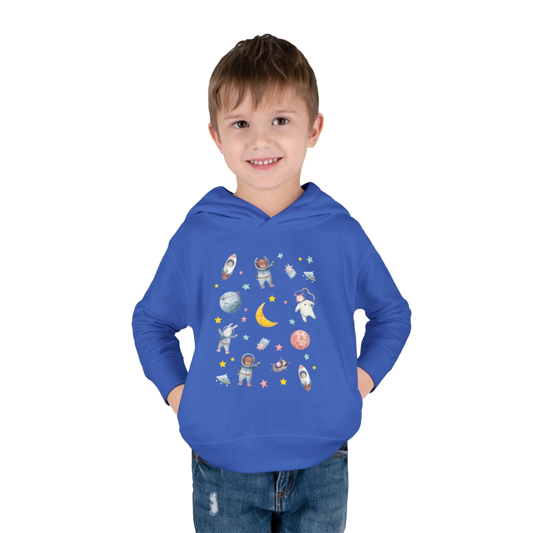 Toddler Space Hoodie — Cute Astronauts, Planets & Stars Pullover