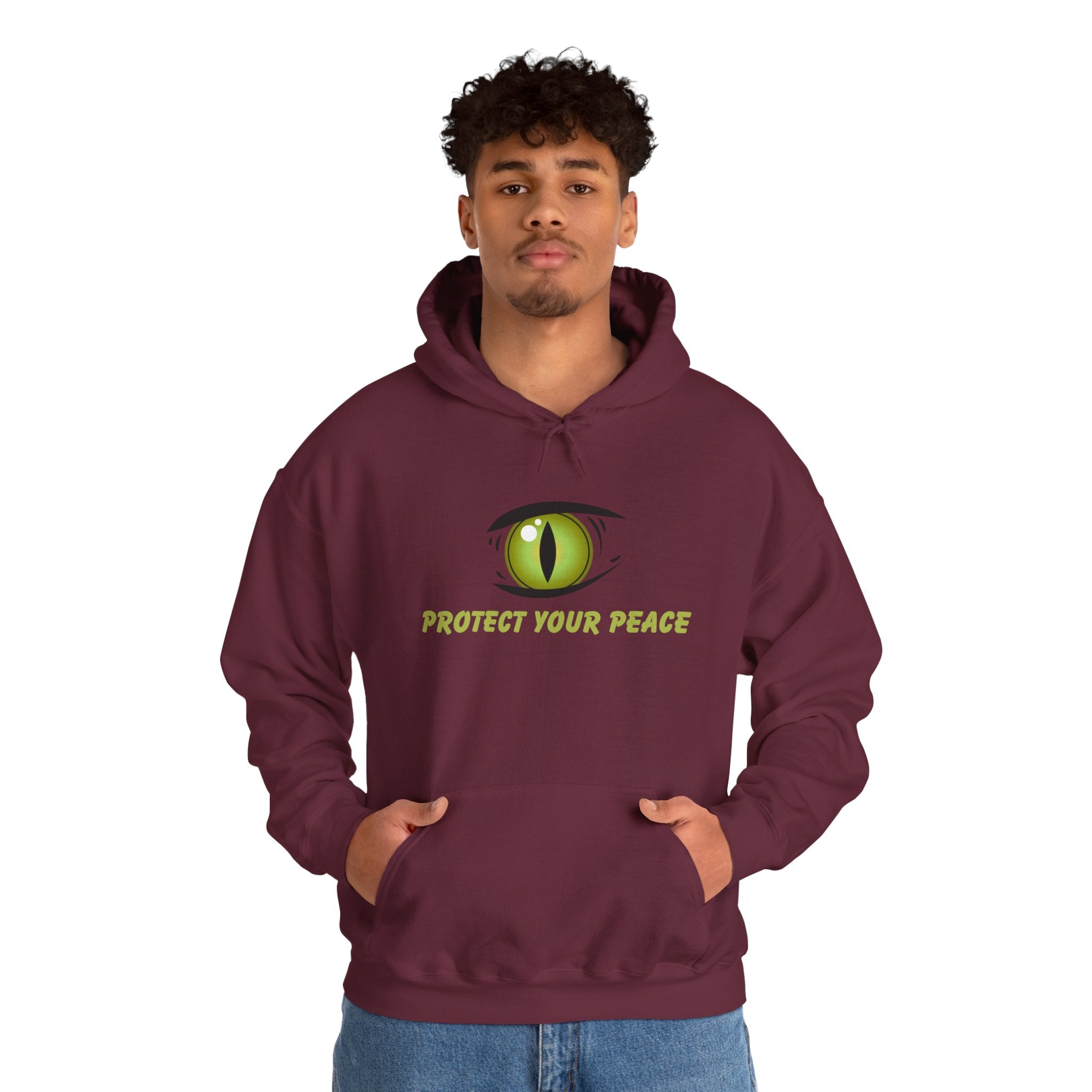 Hooded Sweatshirt - 'Protect Your Peace' Eye Design