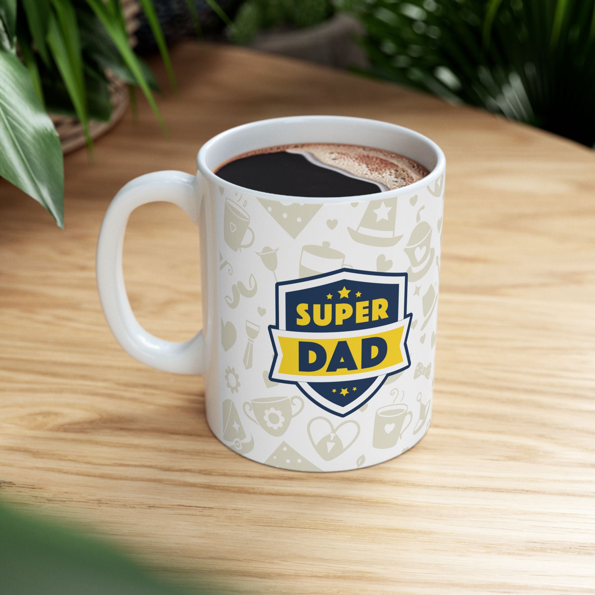 Super Dad Ceramic Mug — Fathers Day Coffee Cup (11oz & 15oz)