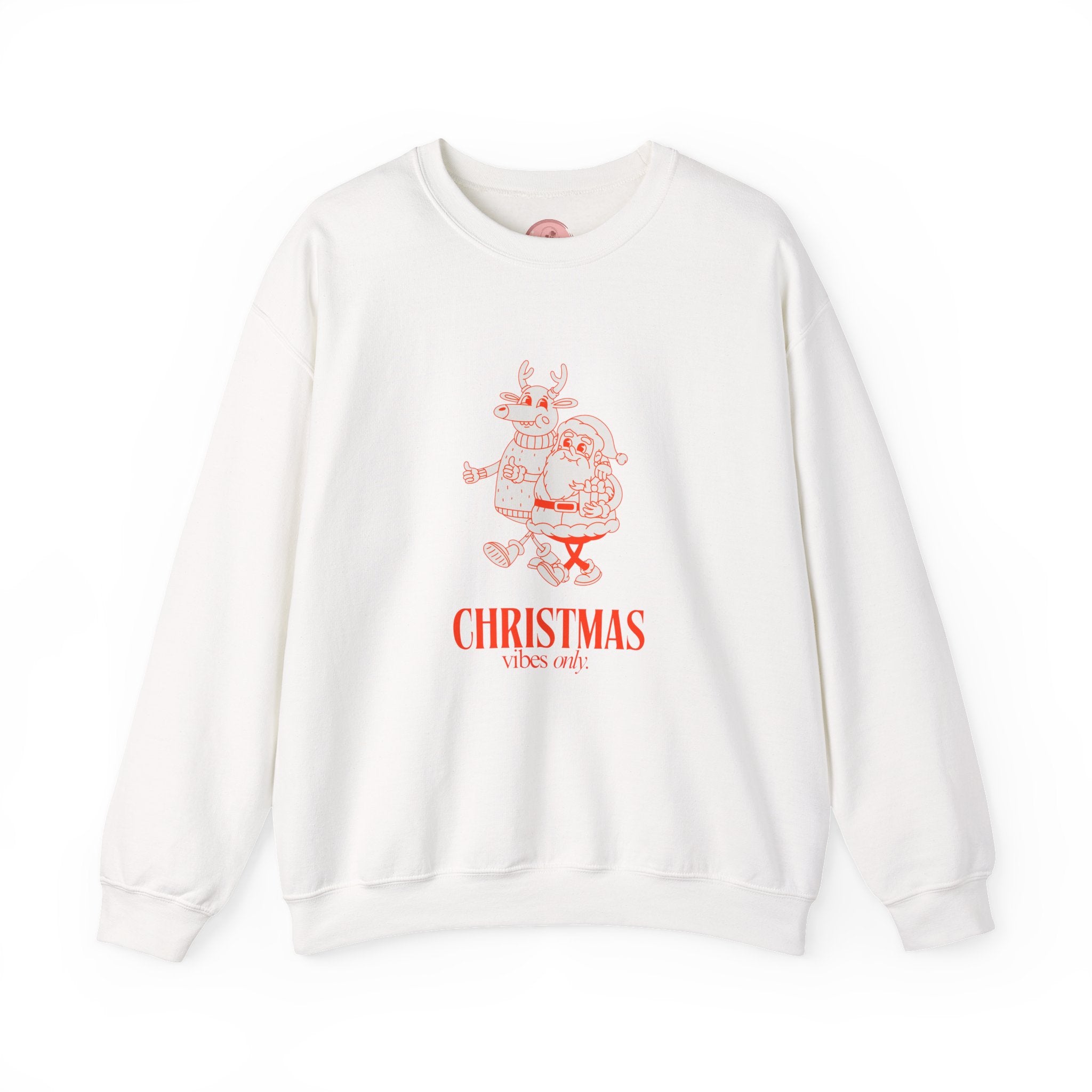 Christmas Santa Reindeer  hand in hand Sweatshirt