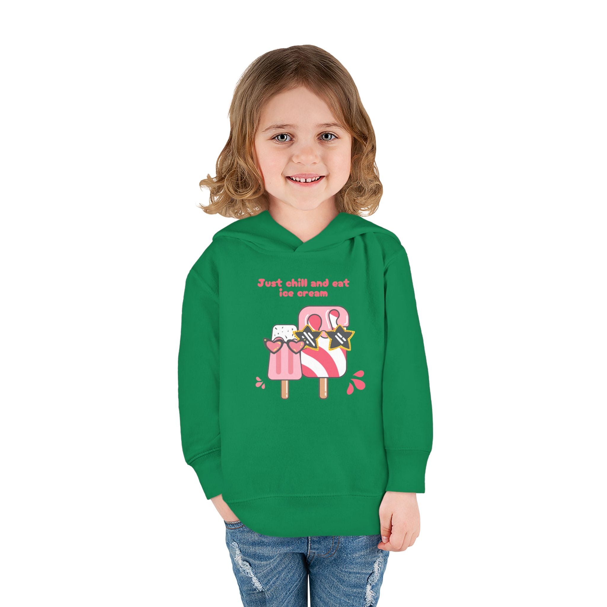 Just Chill and Eat Ice Cream Toddler Hoodie