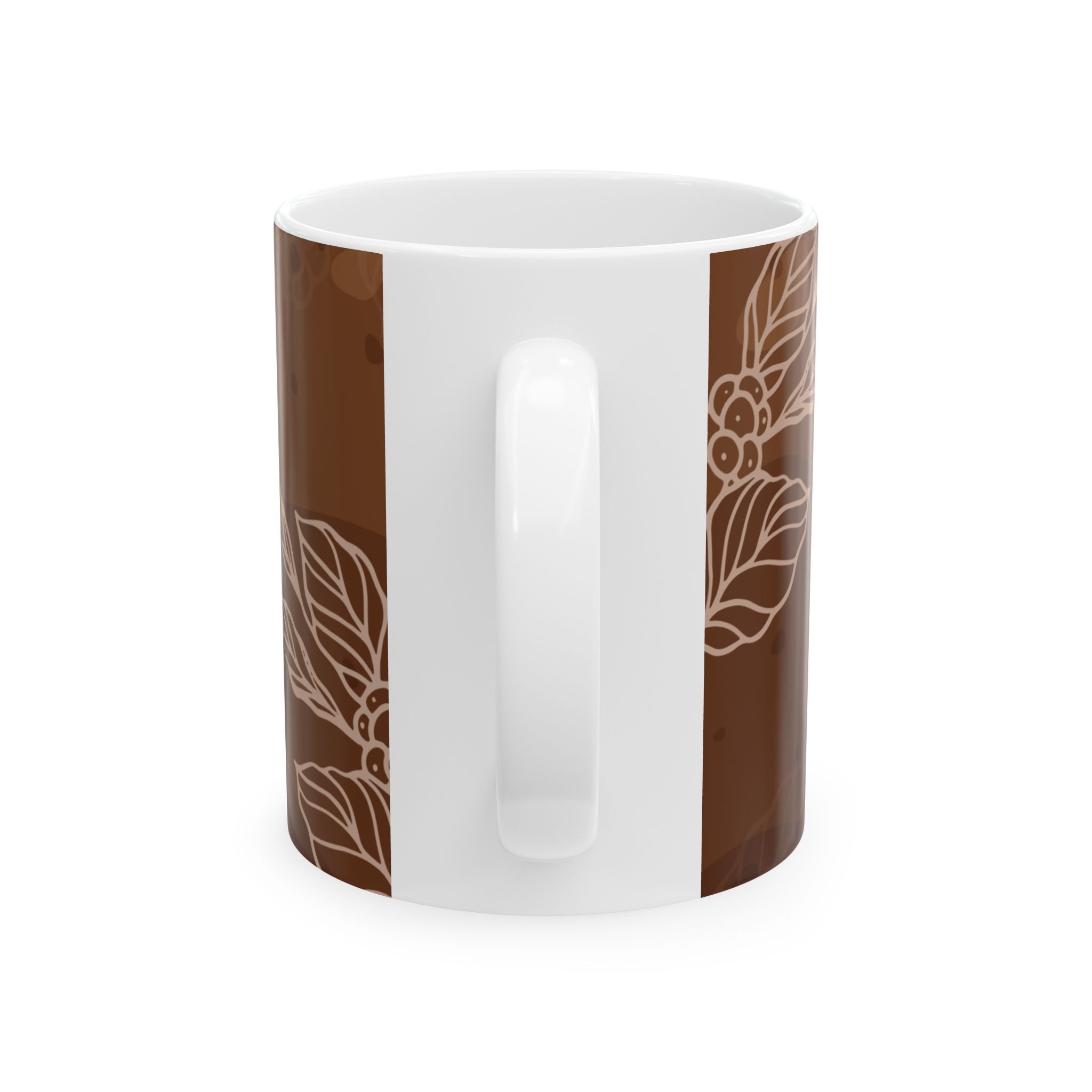 Coffee Break Ceramic Mug – Brown Coffee Cup Design (11oz & 15oz)